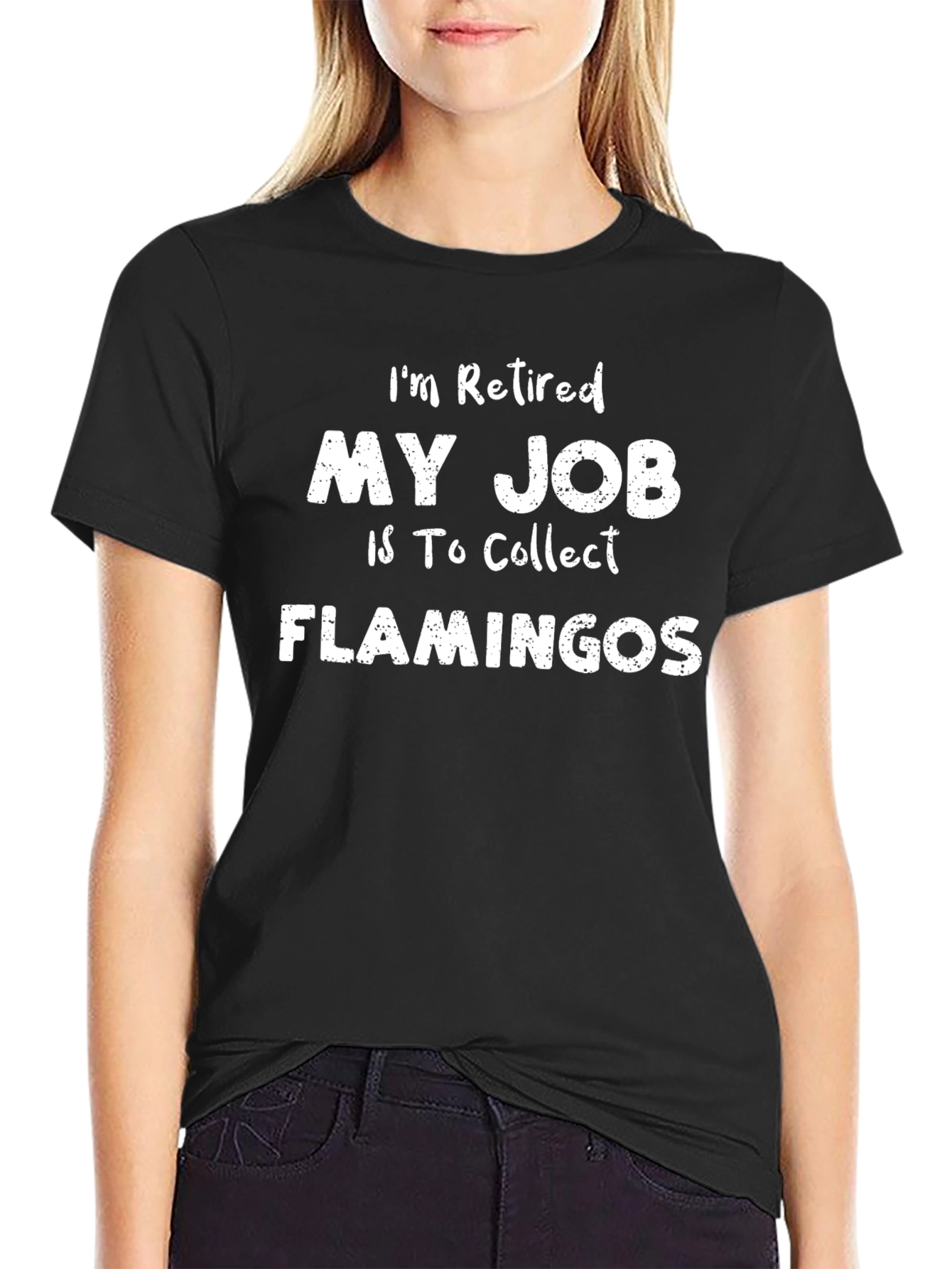Retired Flamingo Collector T-Shirt - Novelty Graphic Tee
