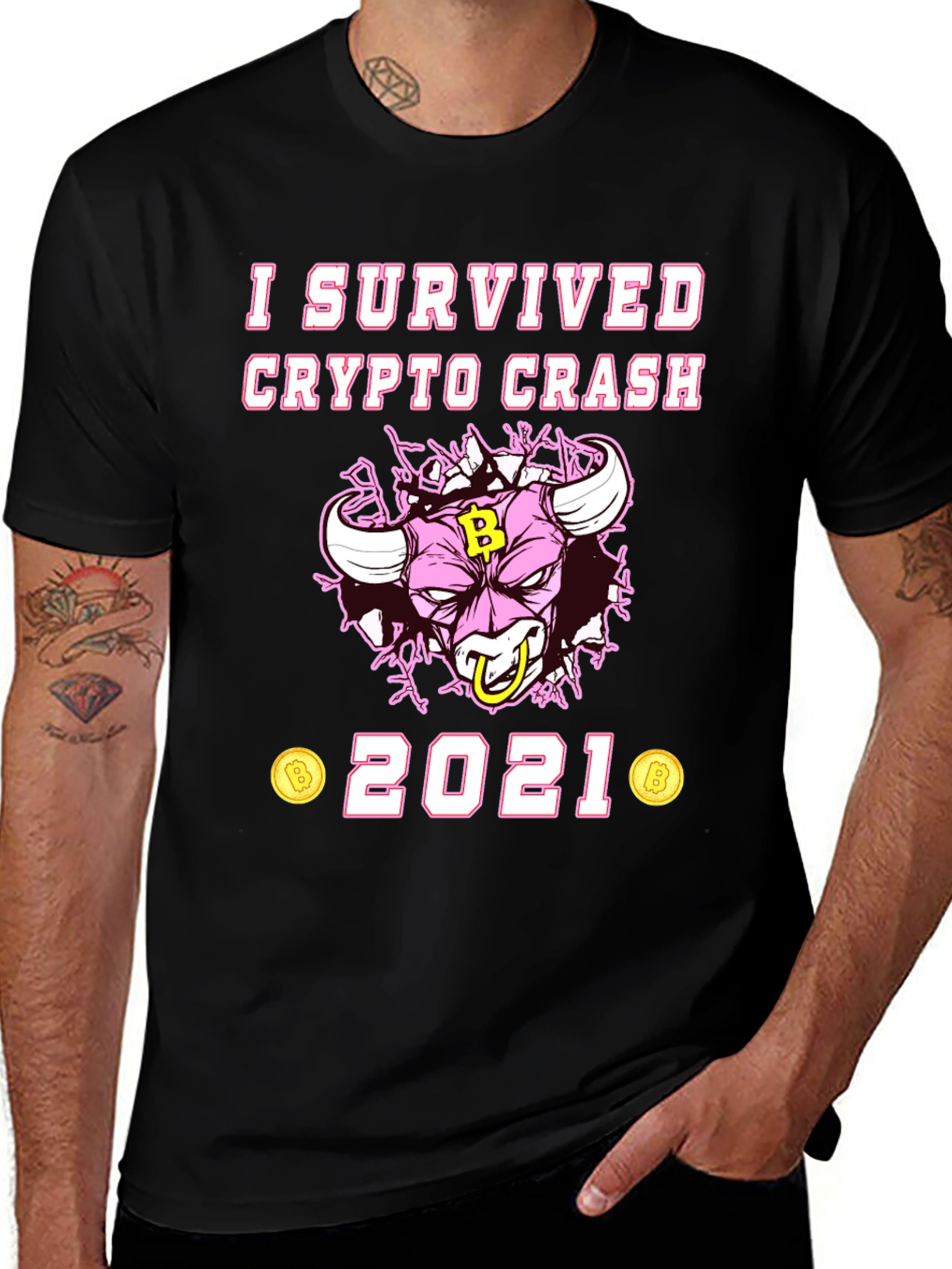 I Survived Crypto Crash 2021 Graphic Tee