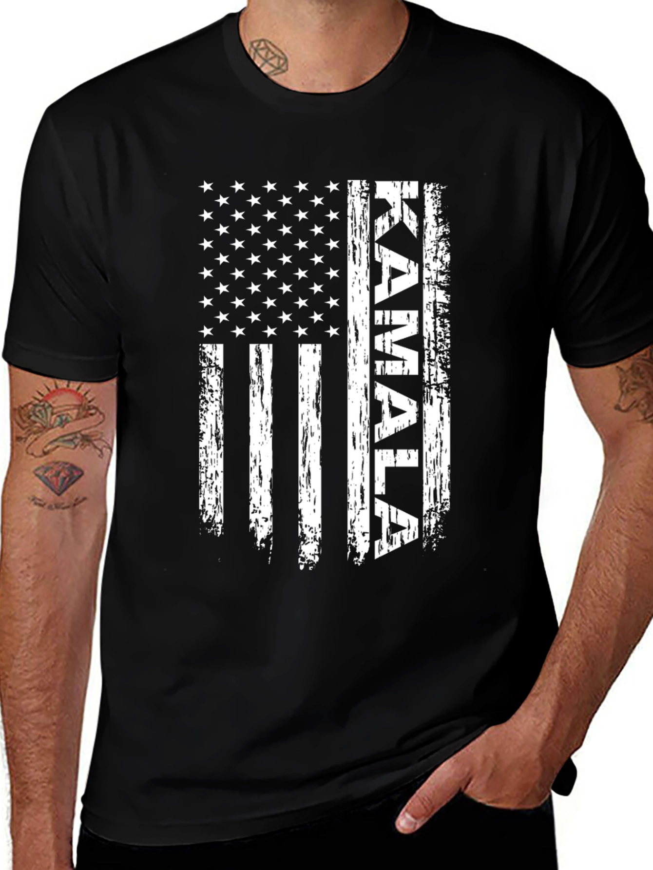 Kamala American Flag Graphic T-Shirt