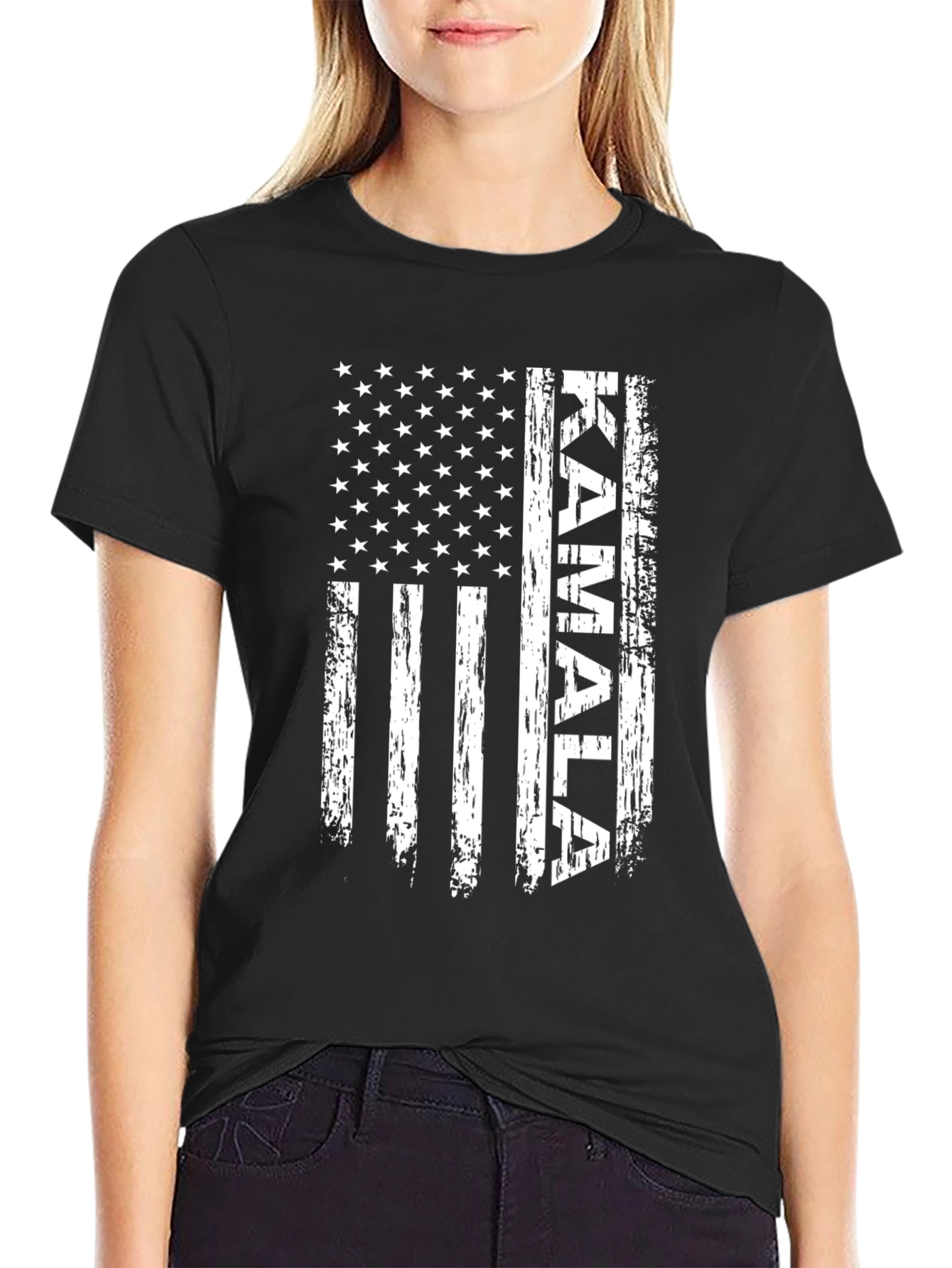 Kamala American Flag Graphic T-Shirt