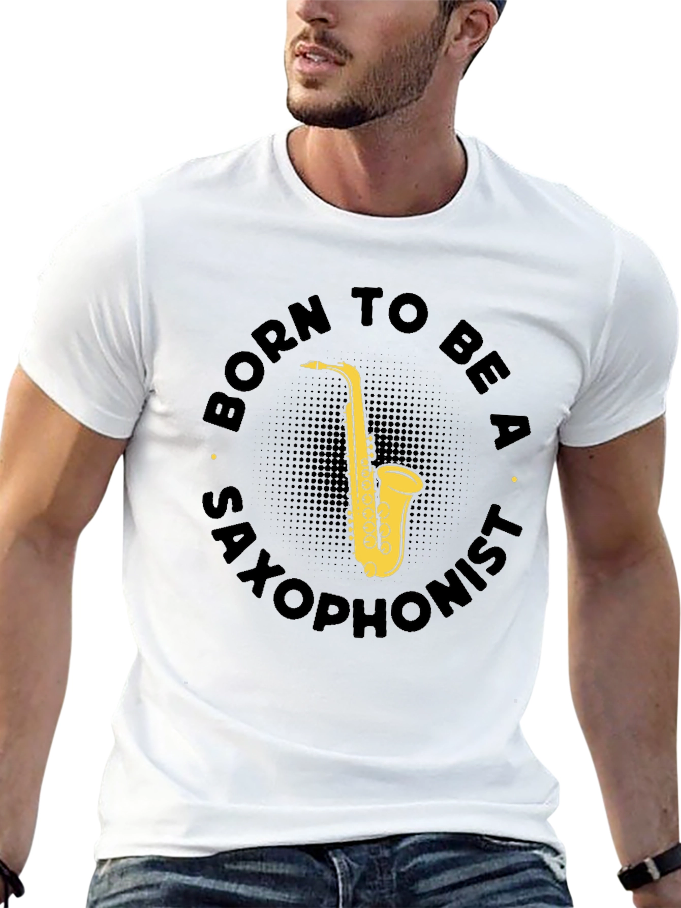 Born To Be A Saxophonist Black T-Shirt