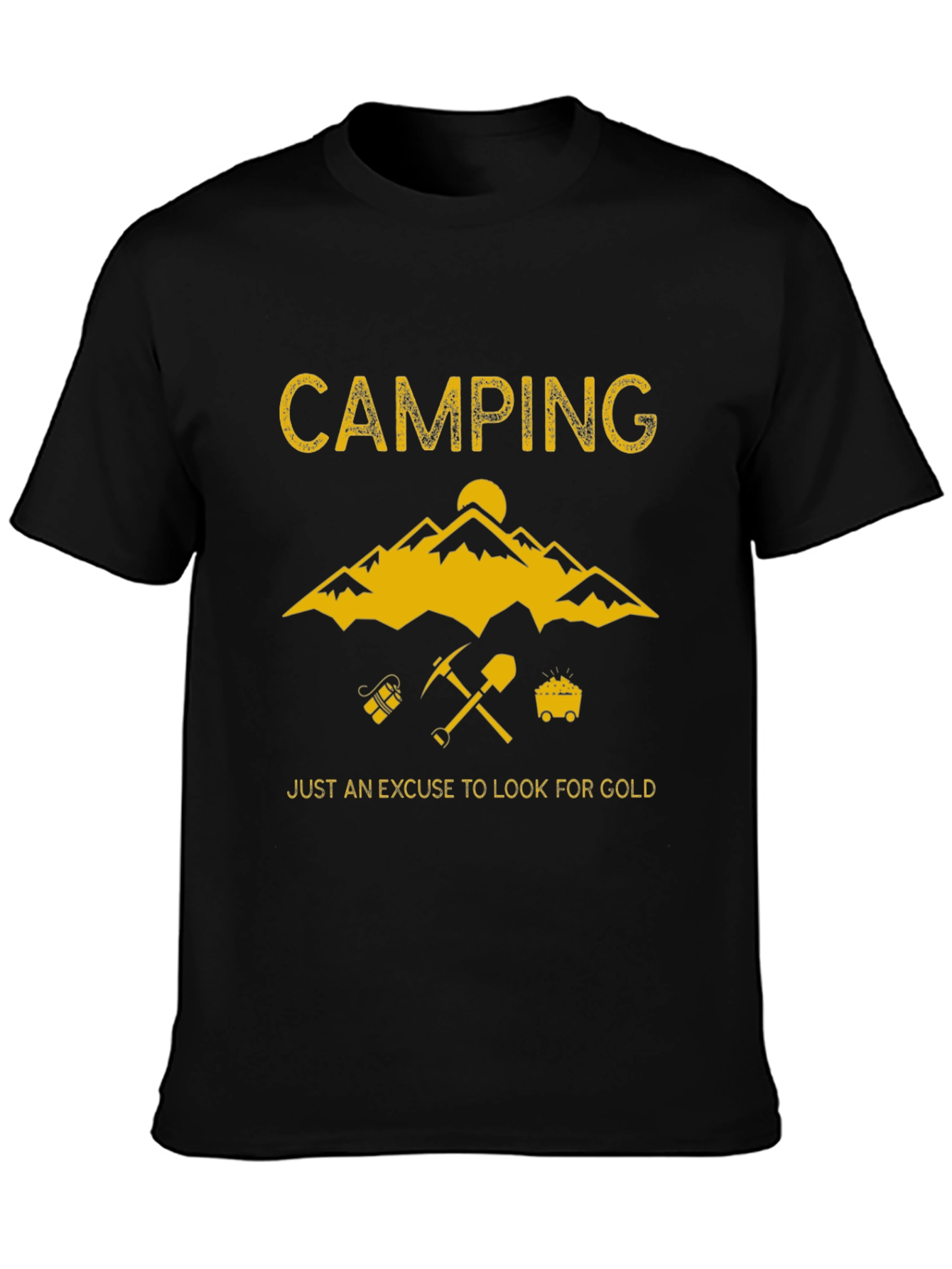 Camping Gold Prospecting T-Shirt - Adventure Awaits!