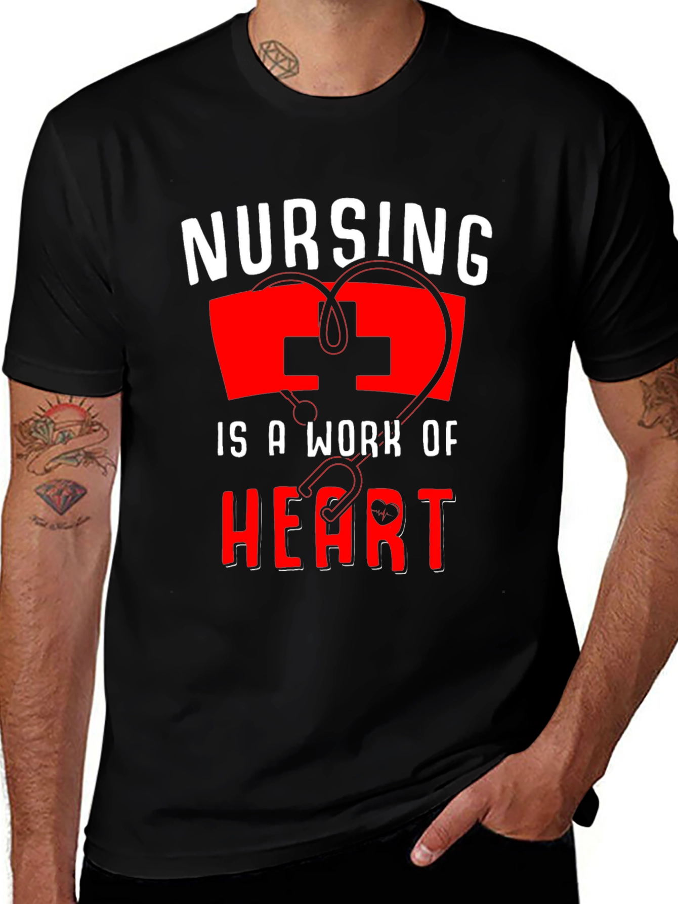 Nursing is a Work of Heart T-Shirt