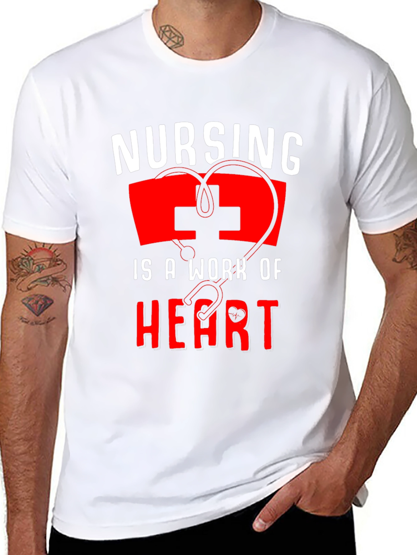 Nursing is a Work of Heart T-Shirt