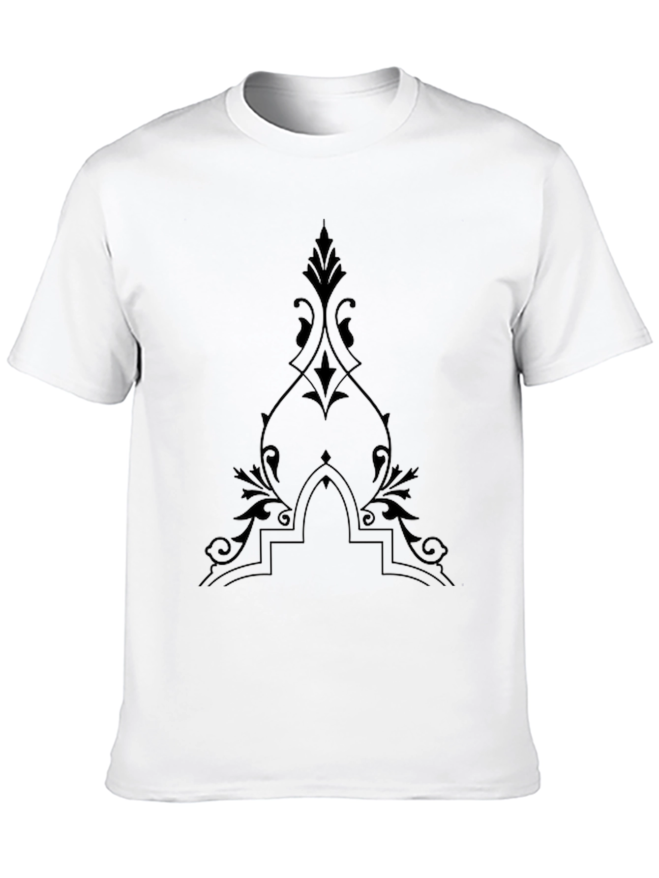 Ornate Print Black T-Shirt