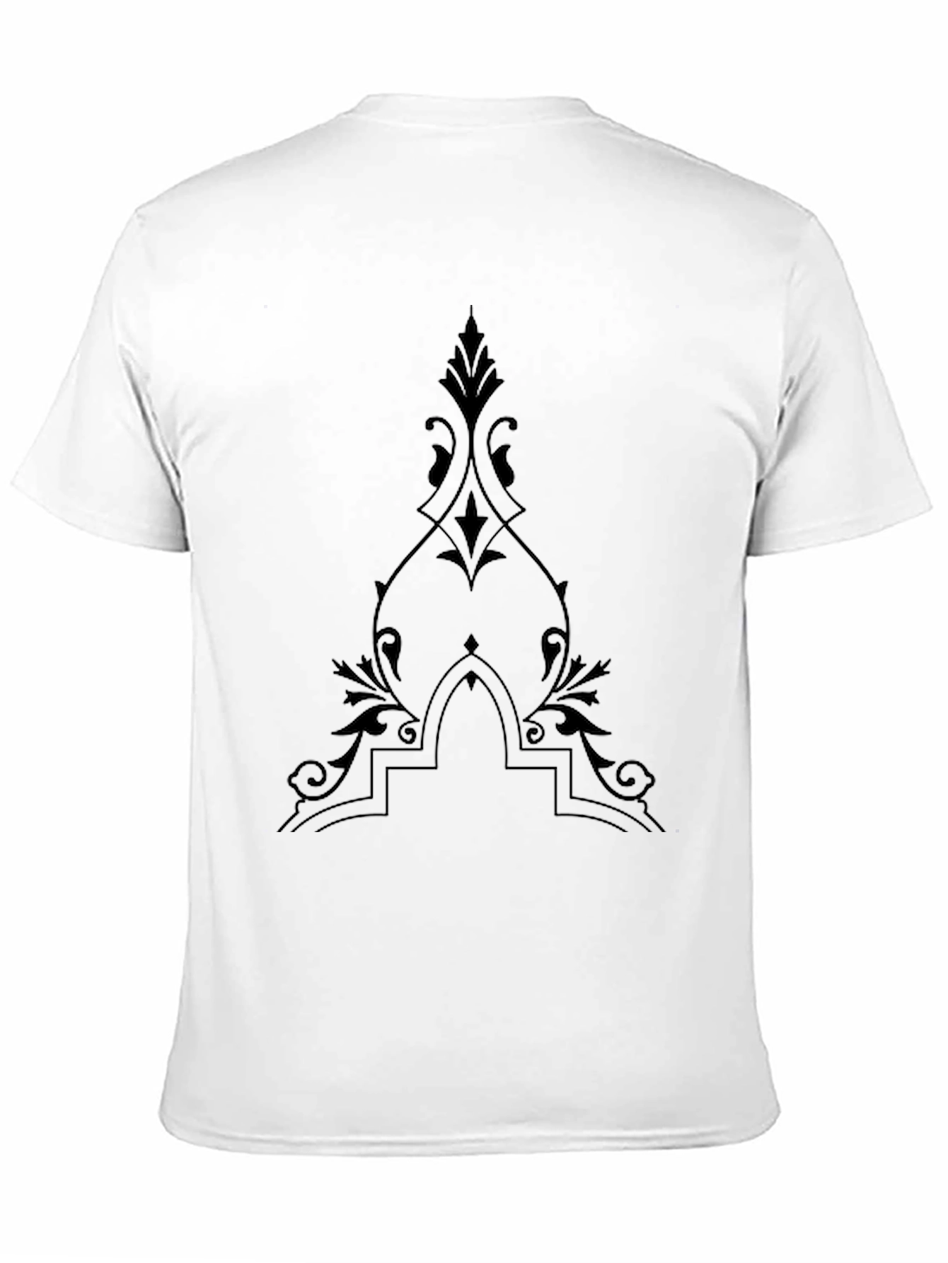 Ornate Print Black T-Shirt