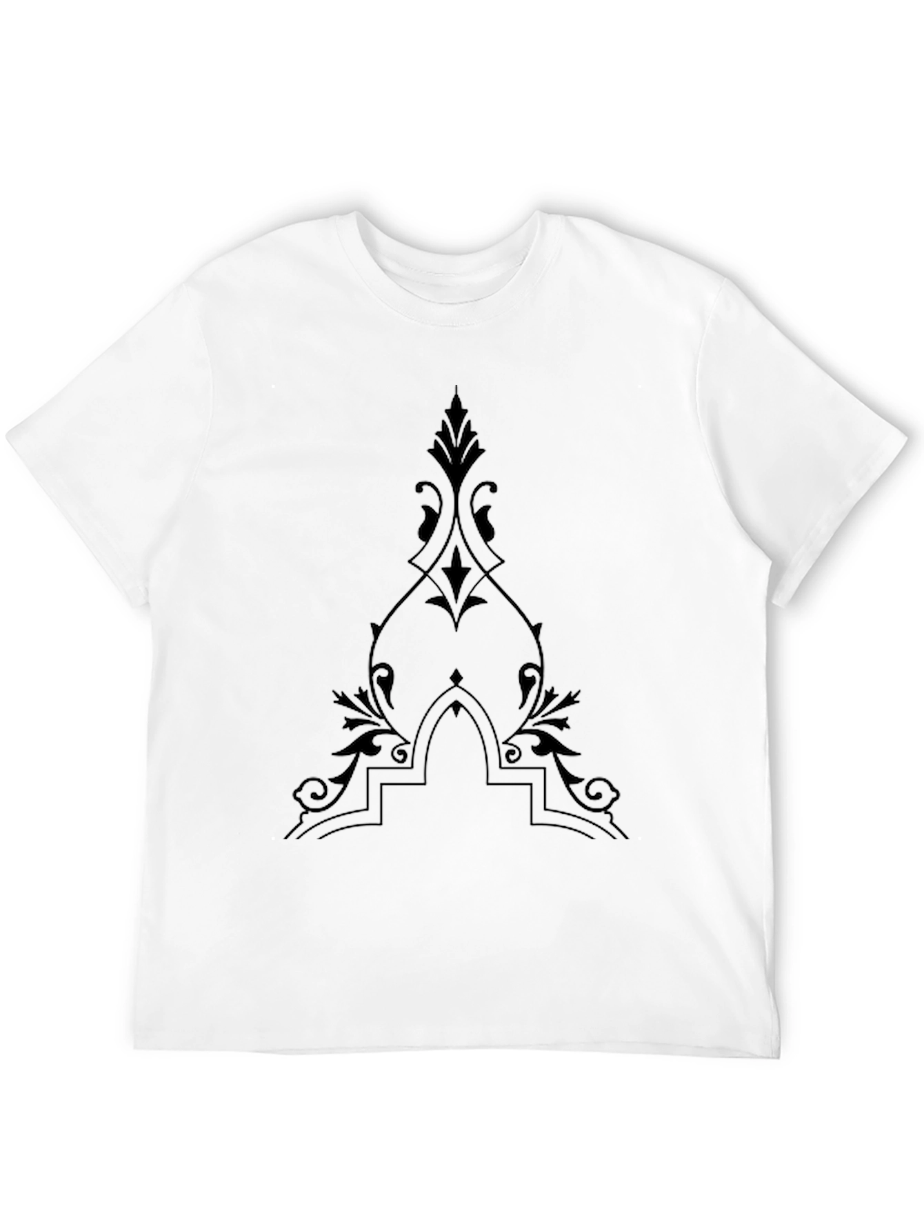 Ornate Print Black T-Shirt