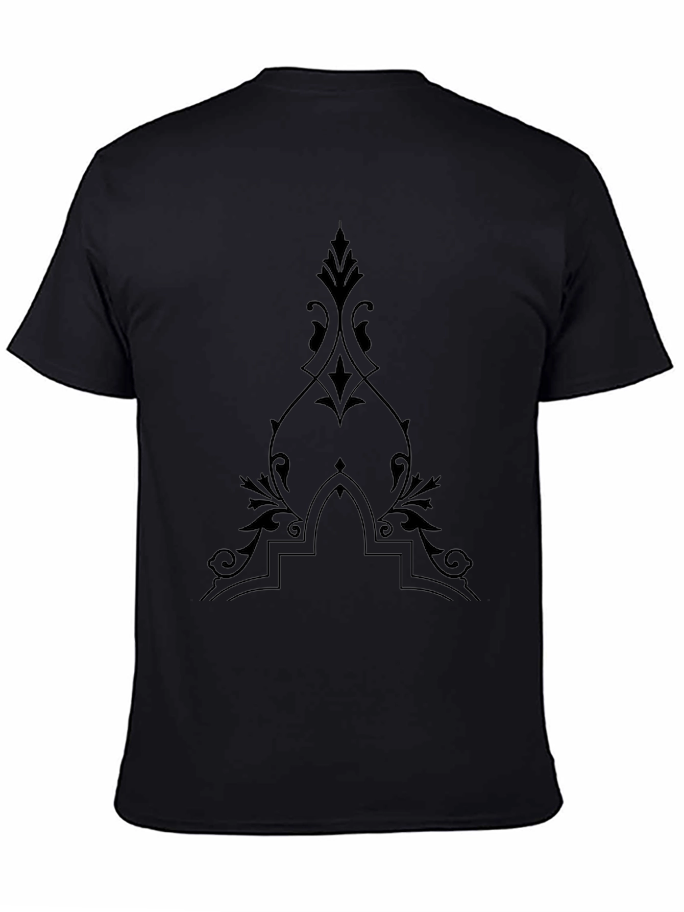 Ornate Print Black T-Shirt