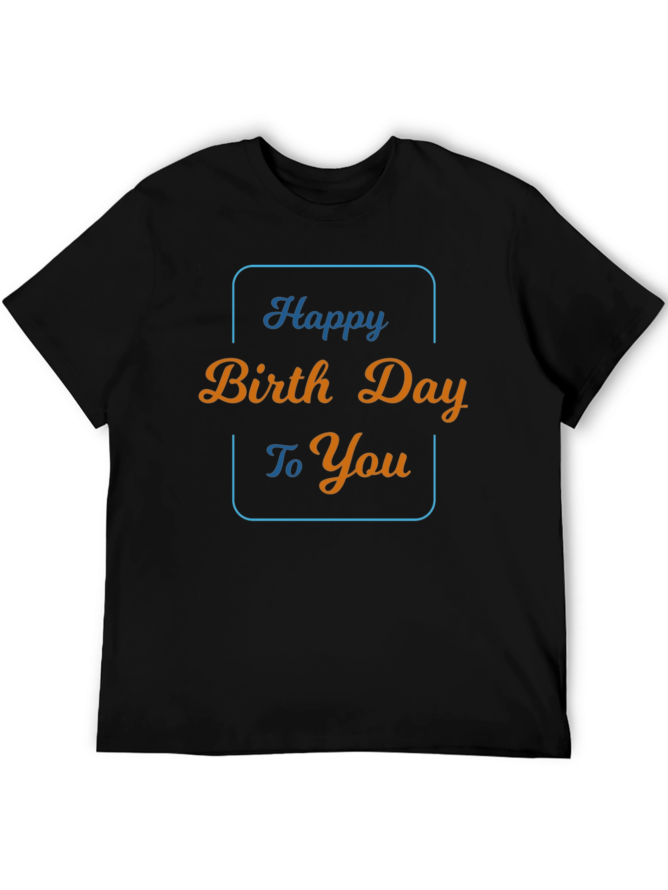 Happy Birthday Graphic Tee - Stylish Black T-Shirt