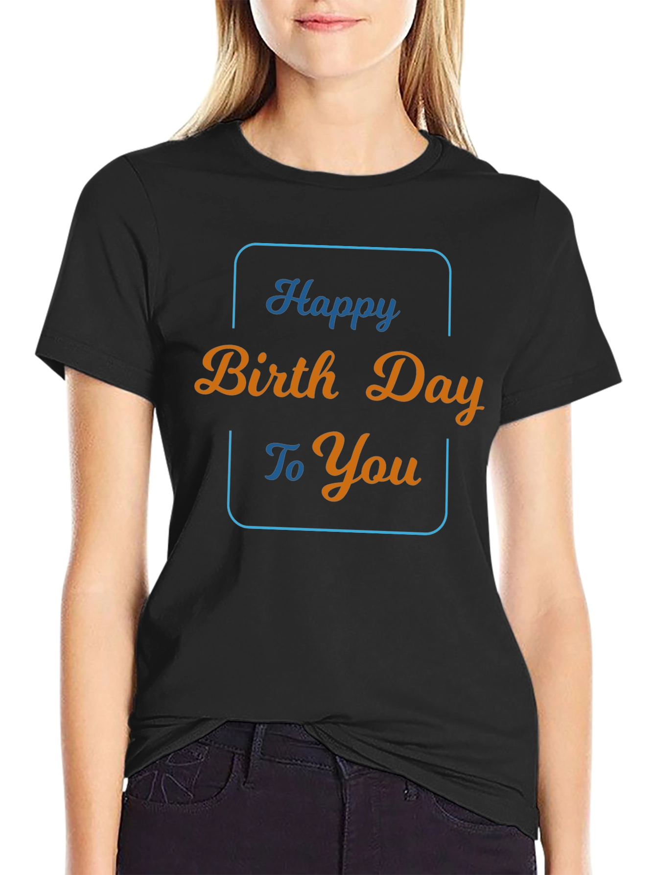 Happy Birthday Graphic Tee - Stylish Black T-Shirt