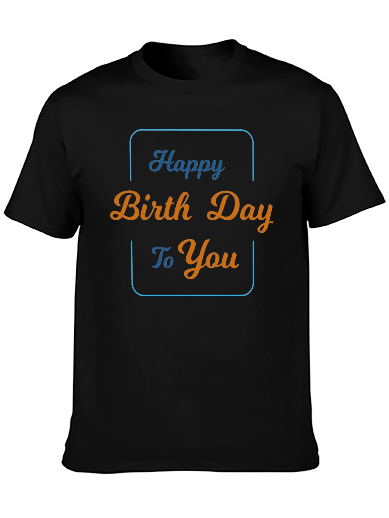 Happy Birthday Graphic Tee - Stylish Black T-Shirt