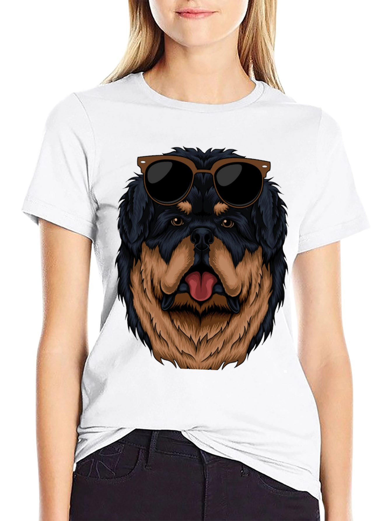 Cool Rottweiler Sunglasses T-Shirt – Stylish Dog Lover Tee