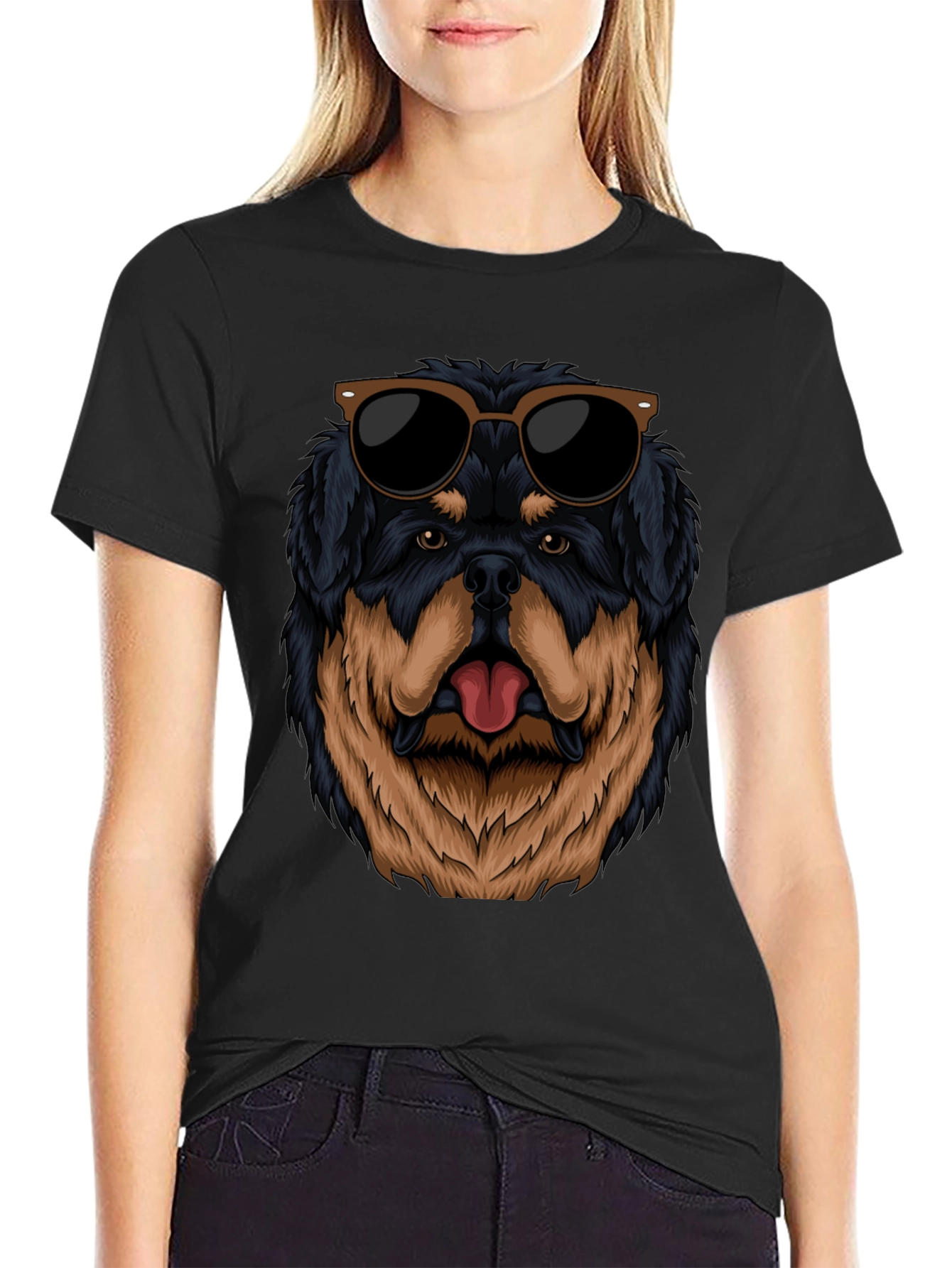 Cool Rottweiler Sunglasses T-Shirt – Stylish Dog Lover Tee