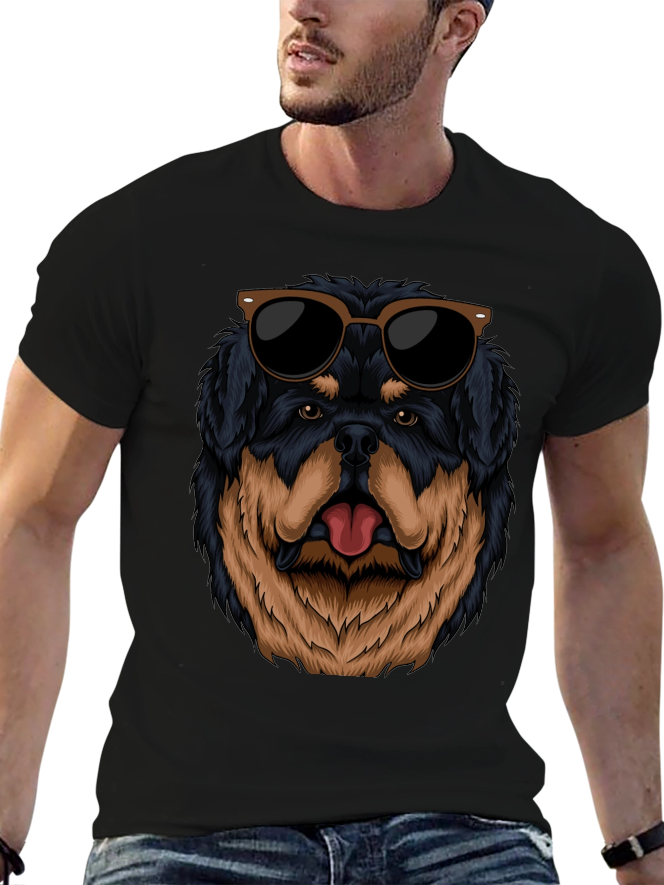 Cool Rottweiler Sunglasses T-Shirt – Stylish Dog Lover Tee