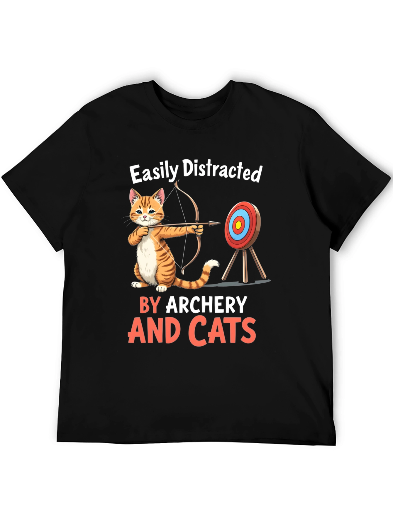 Easily Distracted By Archery And Cats T-Shirt