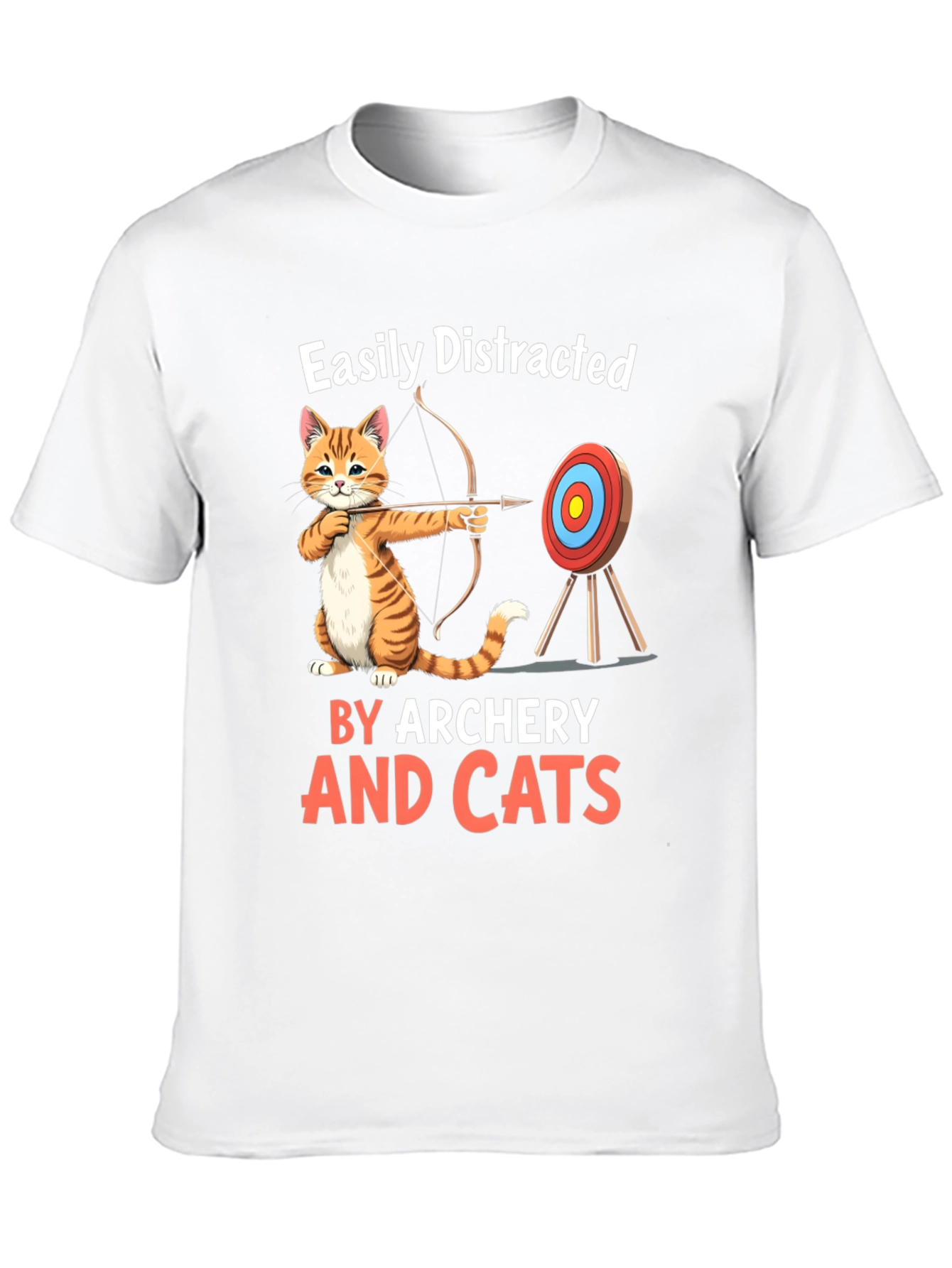 Easily Distracted By Archery And Cats T-Shirt