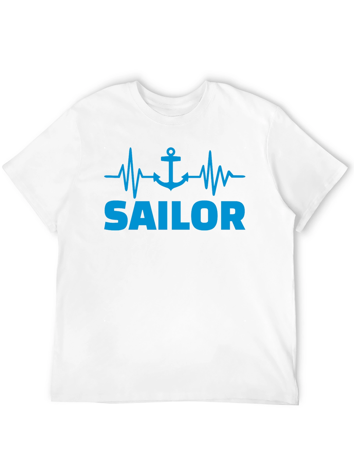 Sailor Heartbeat Anchor Graphic T-Shirt