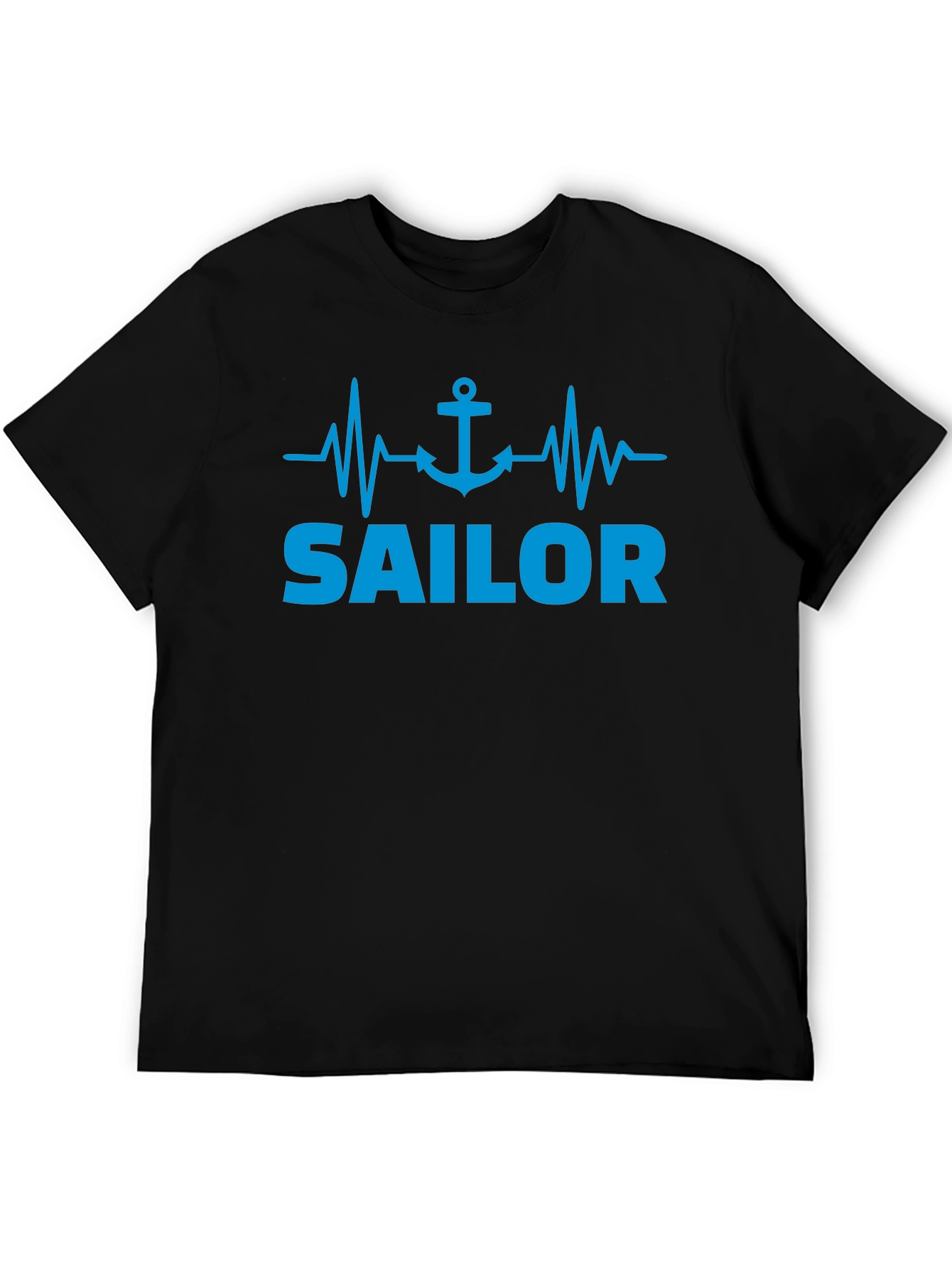 Sailor Heartbeat Anchor Graphic T-Shirt