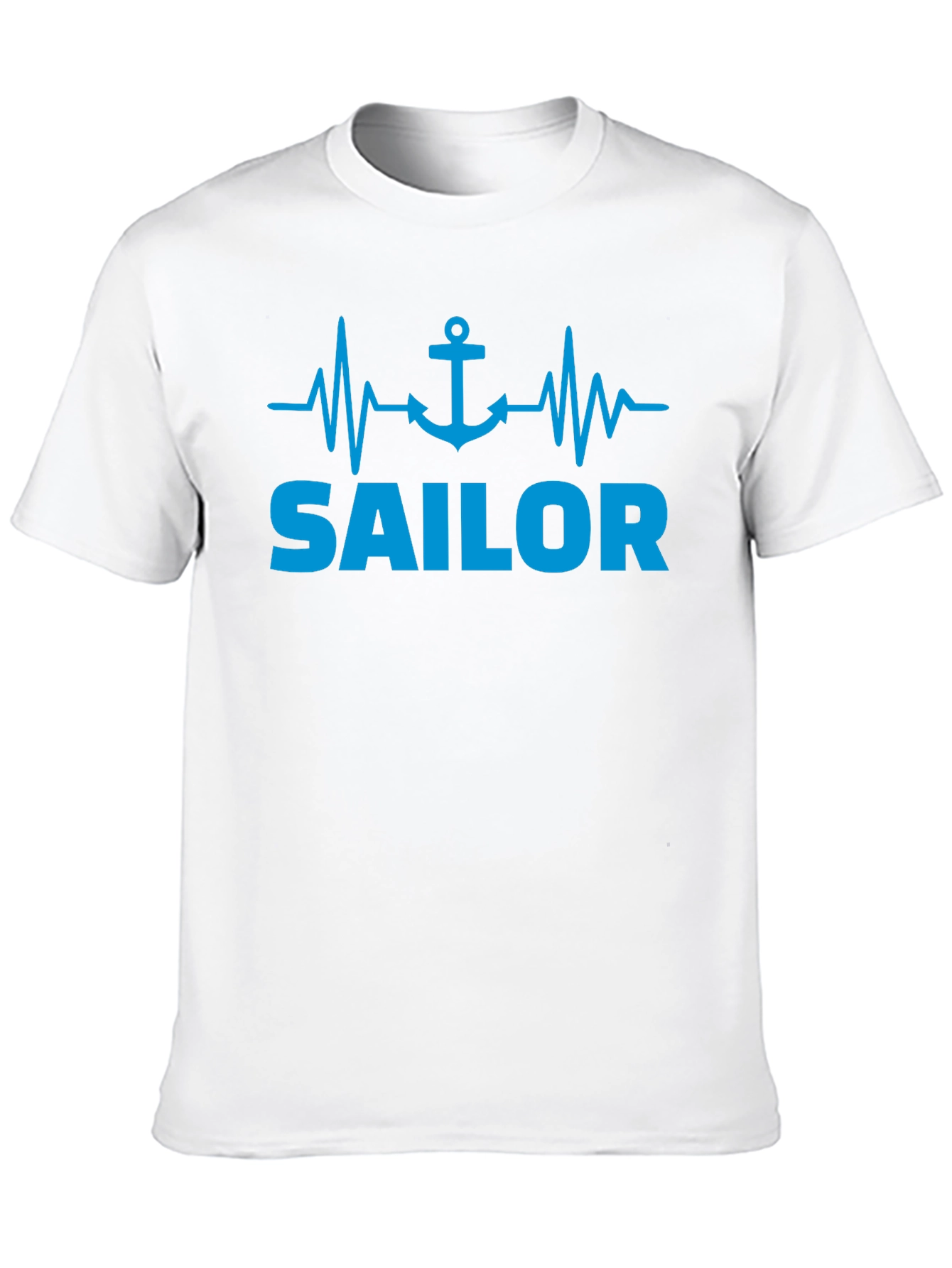 Sailor Heartbeat Anchor Graphic T-Shirt
