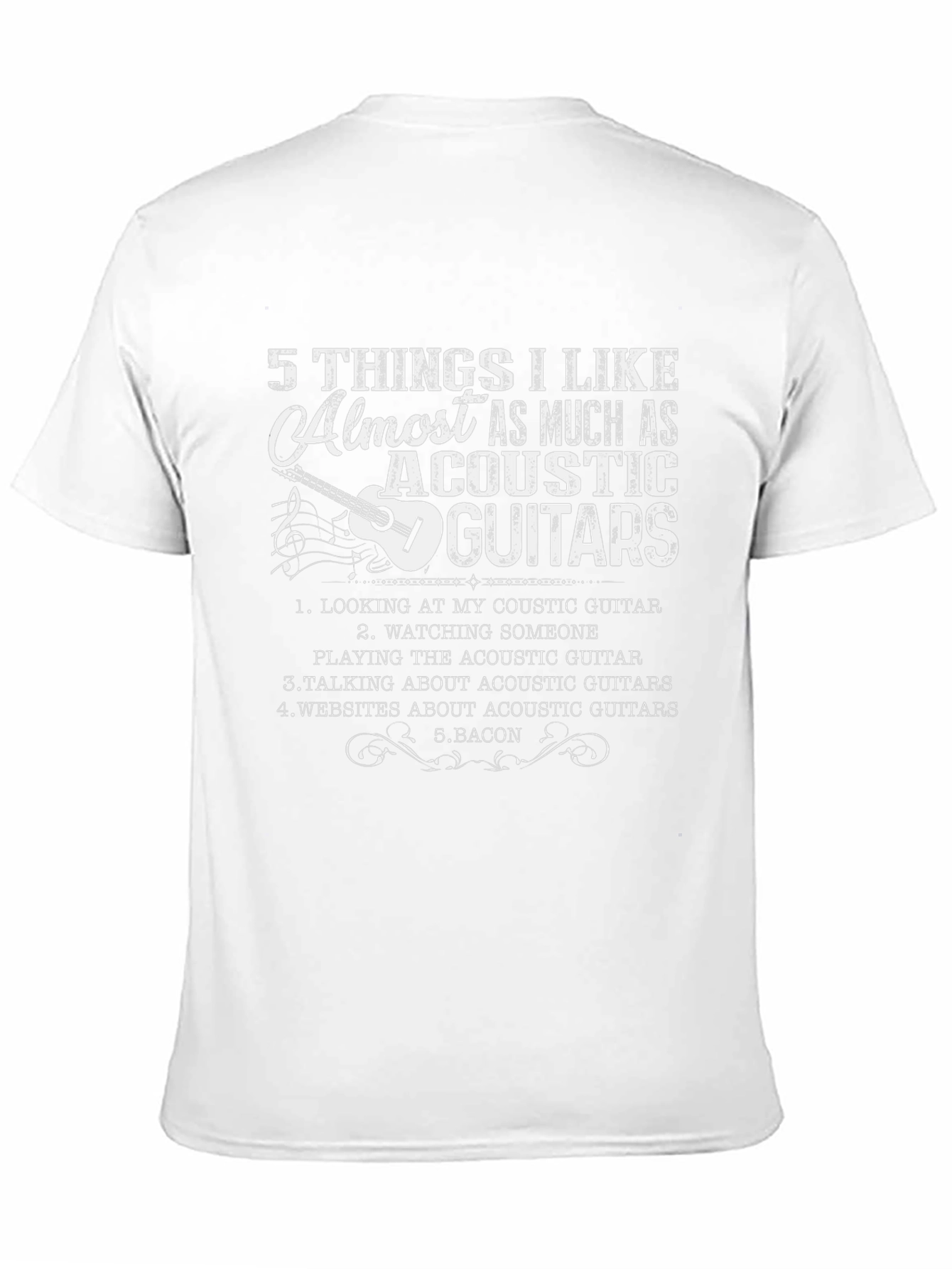Acoustic Guitar Lover T-Shirt - 5 Things
