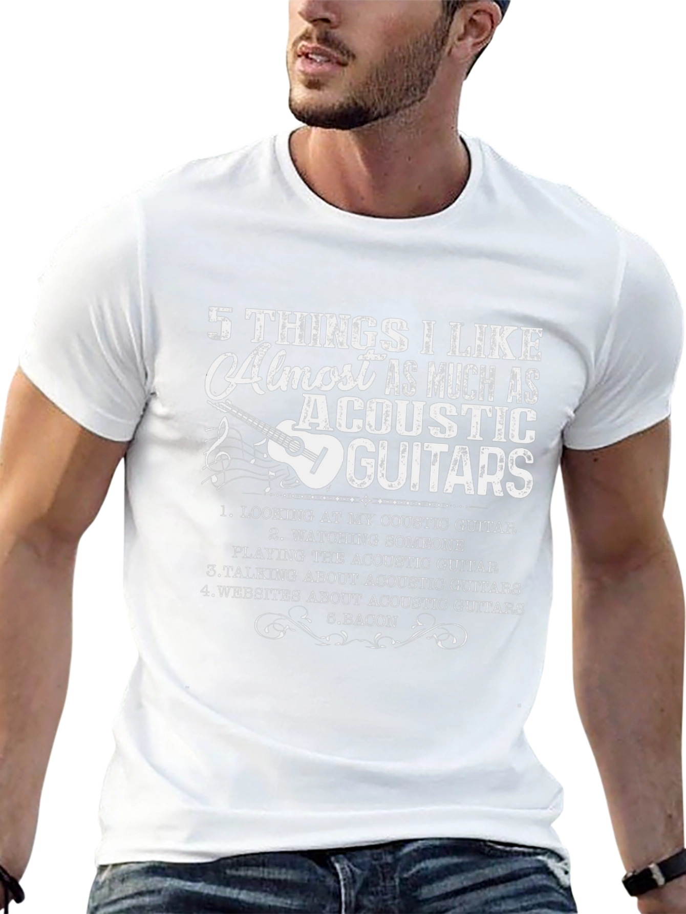 Acoustic Guitar Lover T-Shirt - 5 Things
