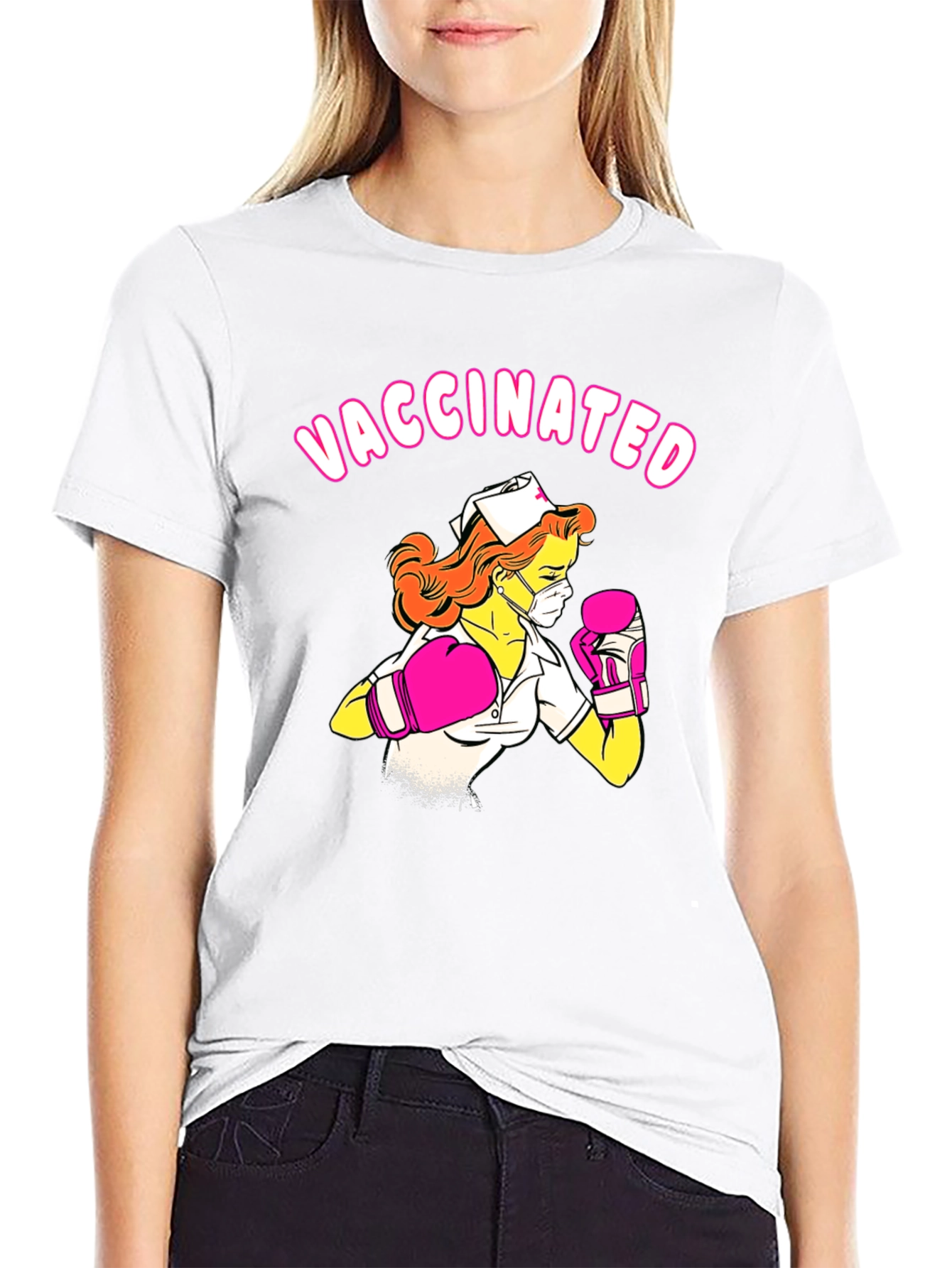 Vaccinated Nurse Boxing T-Shirt - Unisex