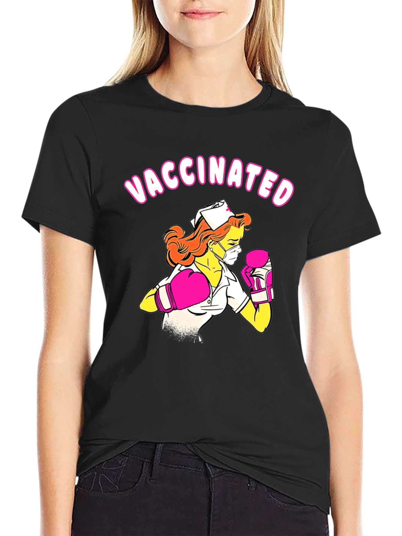 Vaccinated Nurse Boxing T-Shirt - Unisex
