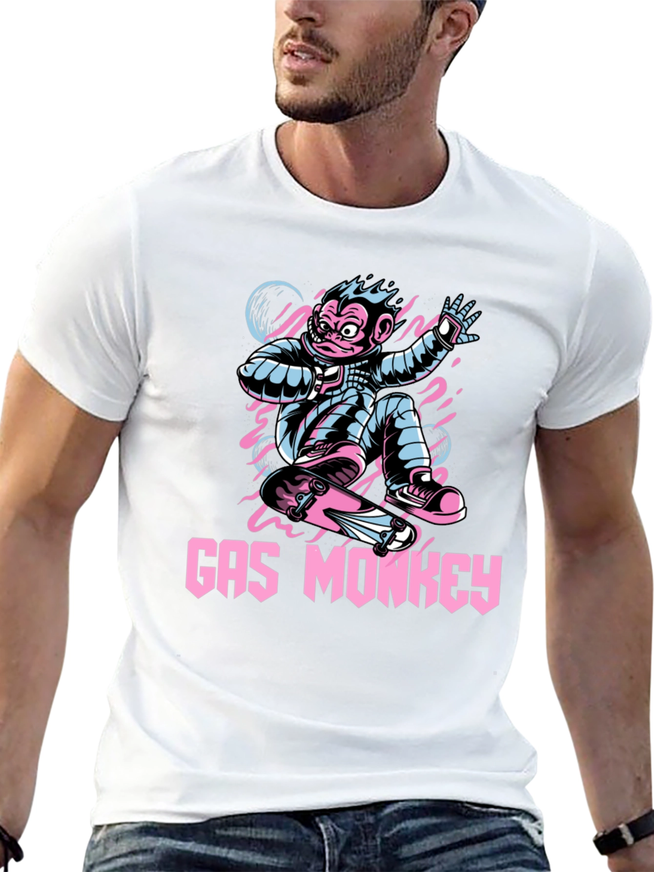 Gas Monkey Skateboard T-Shirt - Cool Graphic Tee