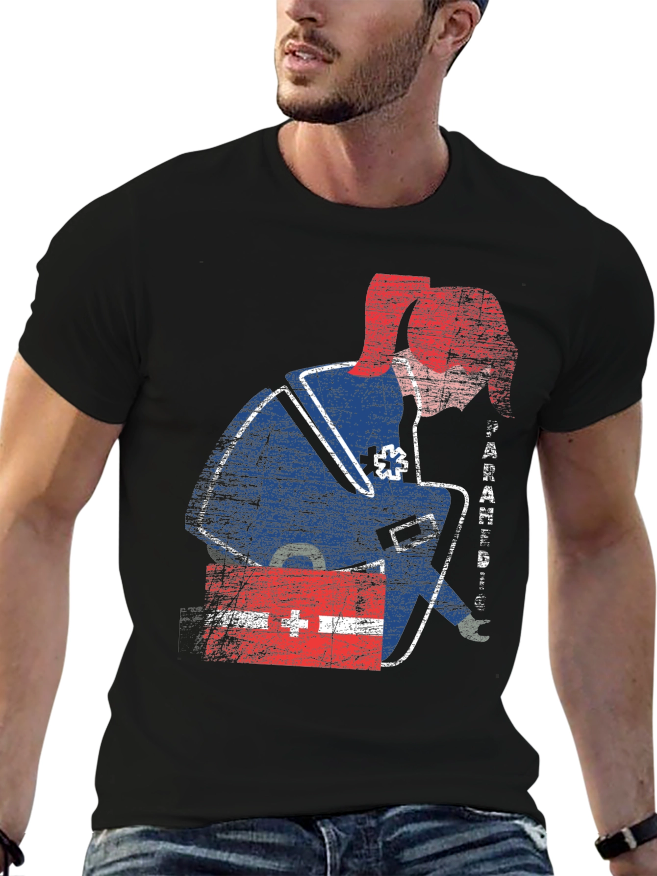 Distressed Paramedic Graphic T-Shirt