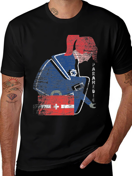 Distressed Paramedic Graphic T-Shirt