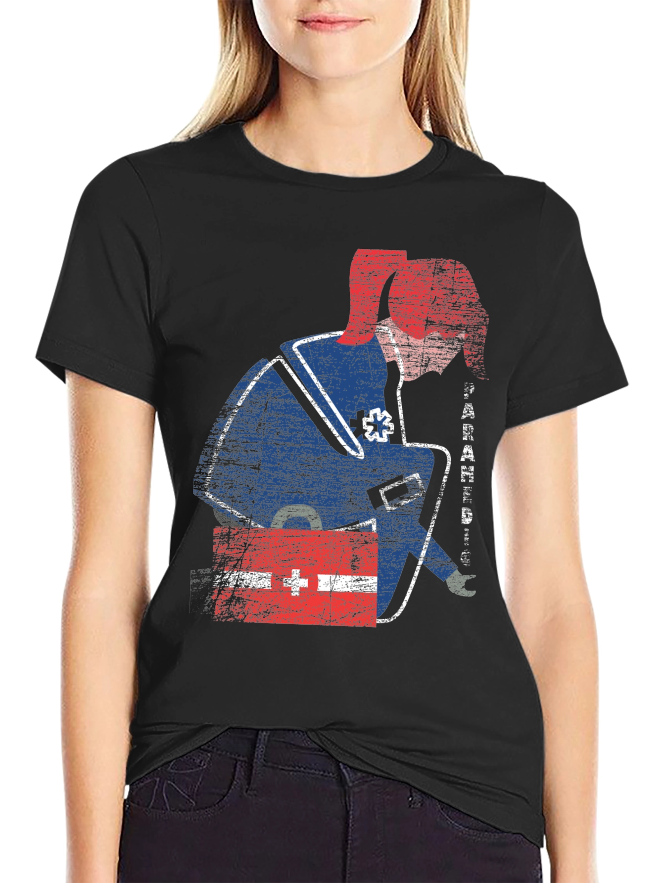 Distressed Paramedic Graphic T-Shirt