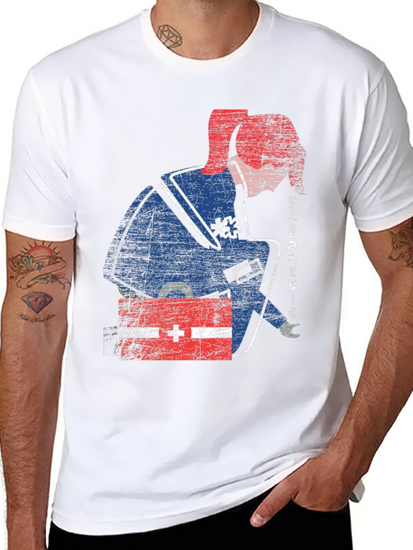 Distressed Paramedic Graphic T-Shirt
