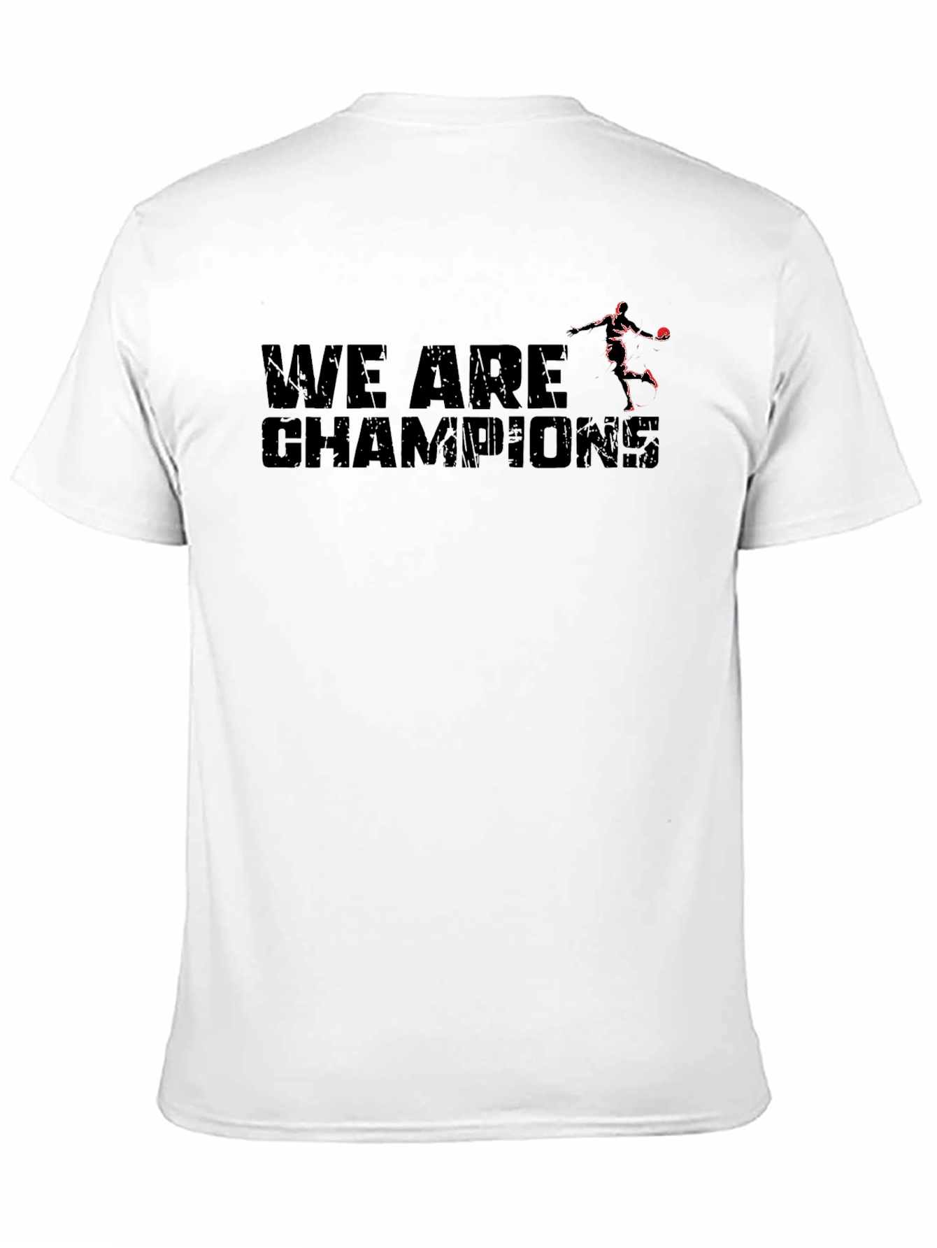 We Are Champions Graphic Tee - Black Cotton Shirt