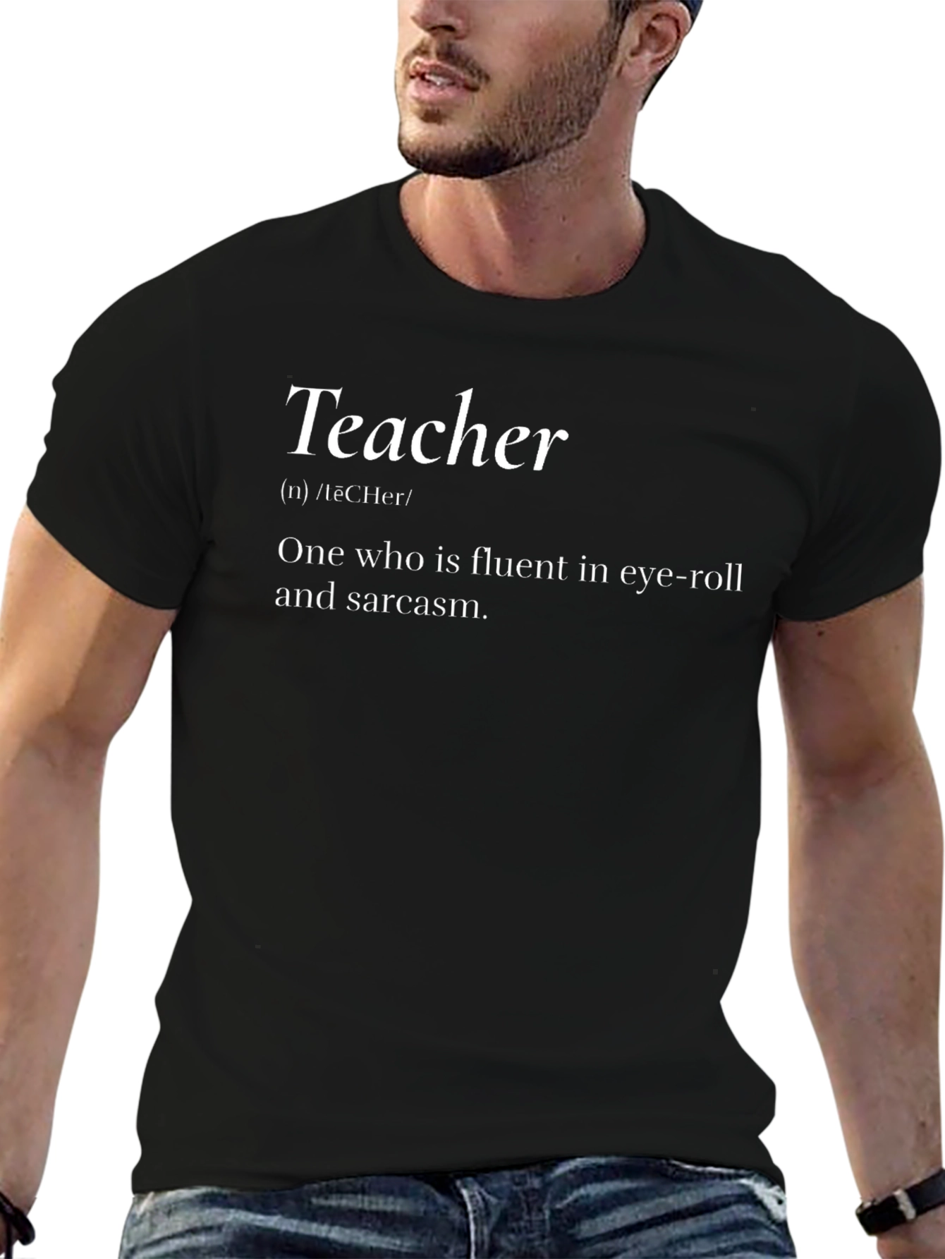 Teacher Definition T-Shirt - Sarcastic Eye-Roll Expert