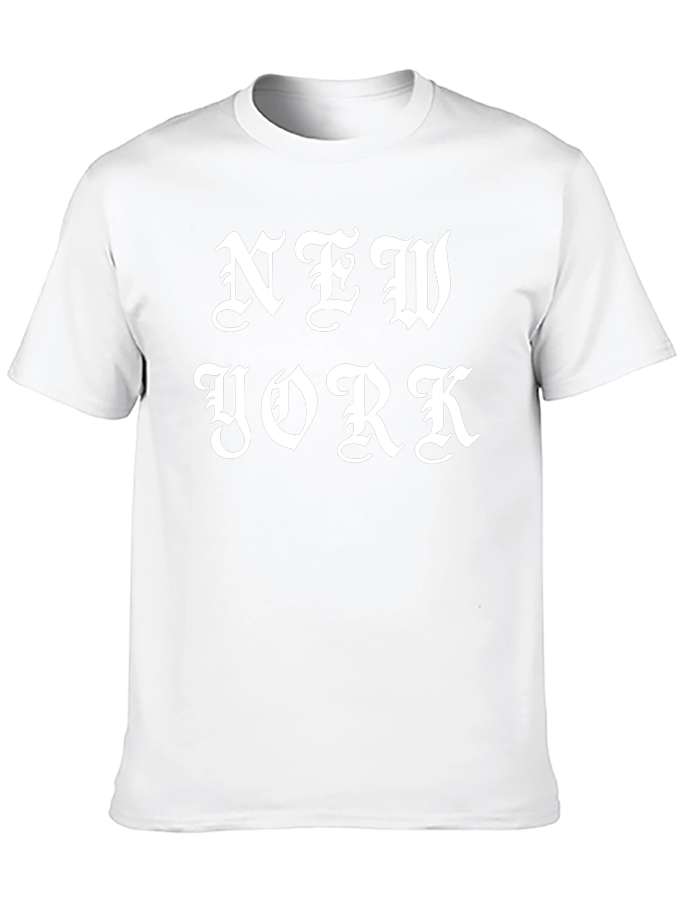 New York Gothic Text Black T-Shirt