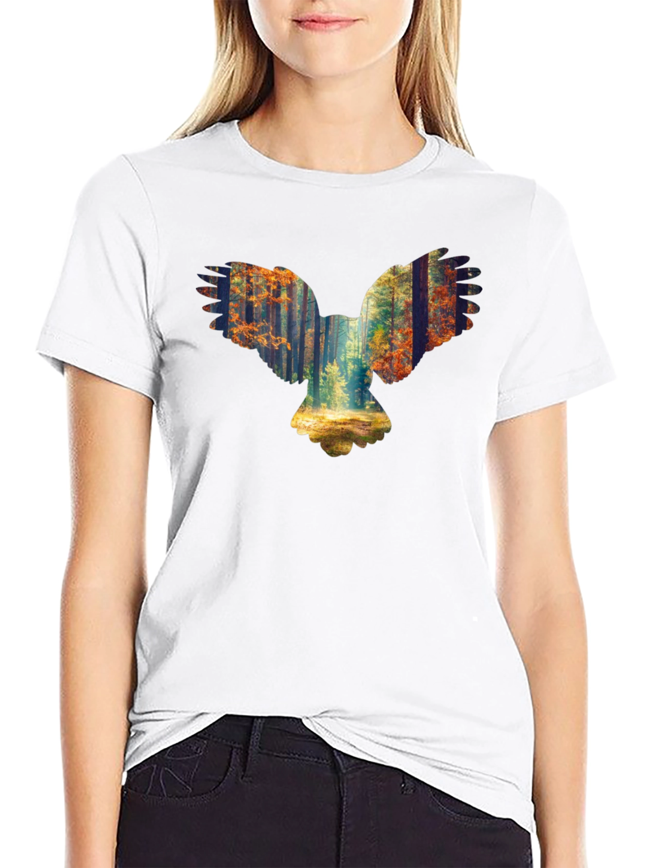 Forest Owl Graphic Tee - Nature Inspired Design