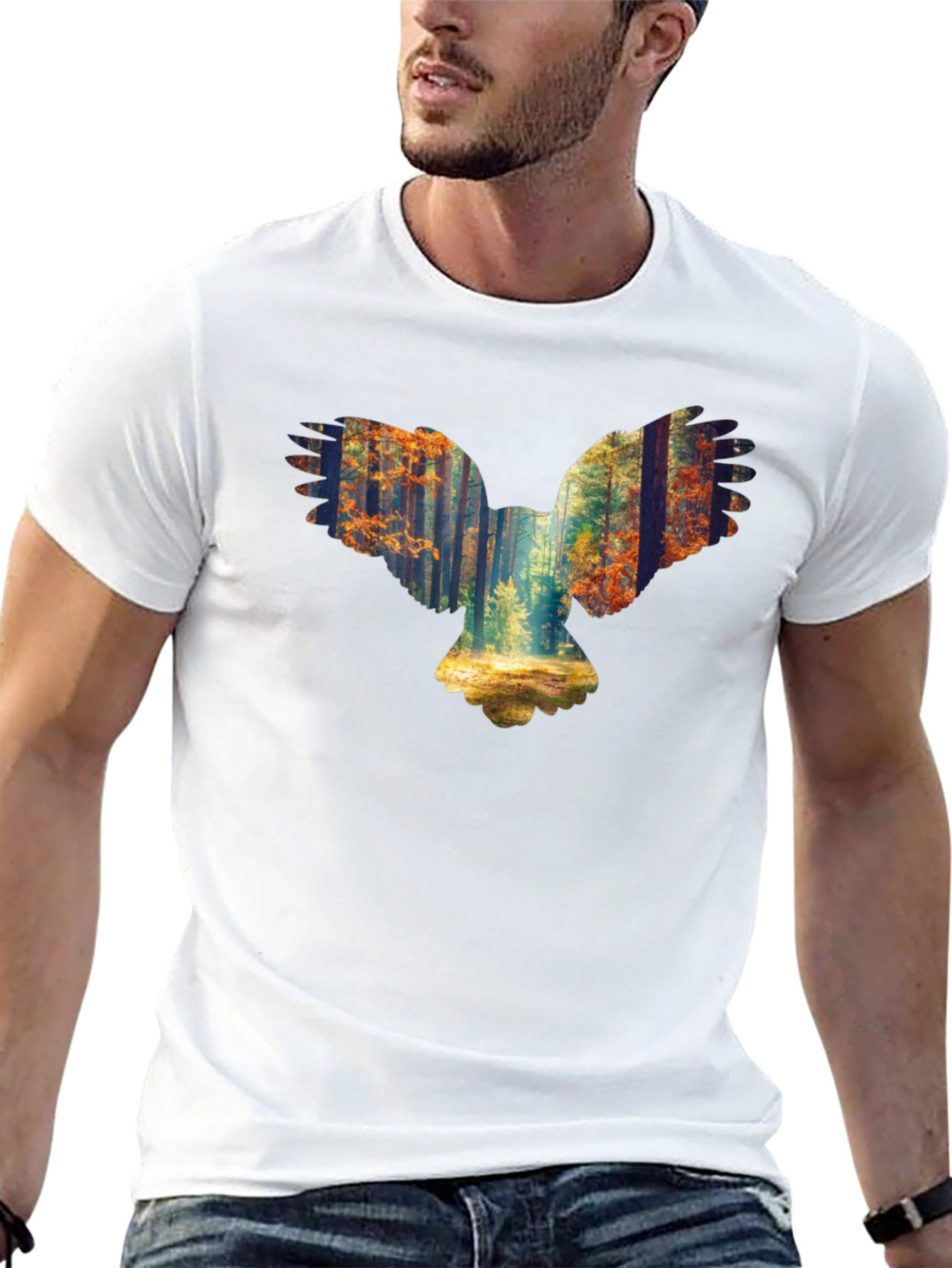 Forest Owl Graphic Tee - Nature Inspired Design