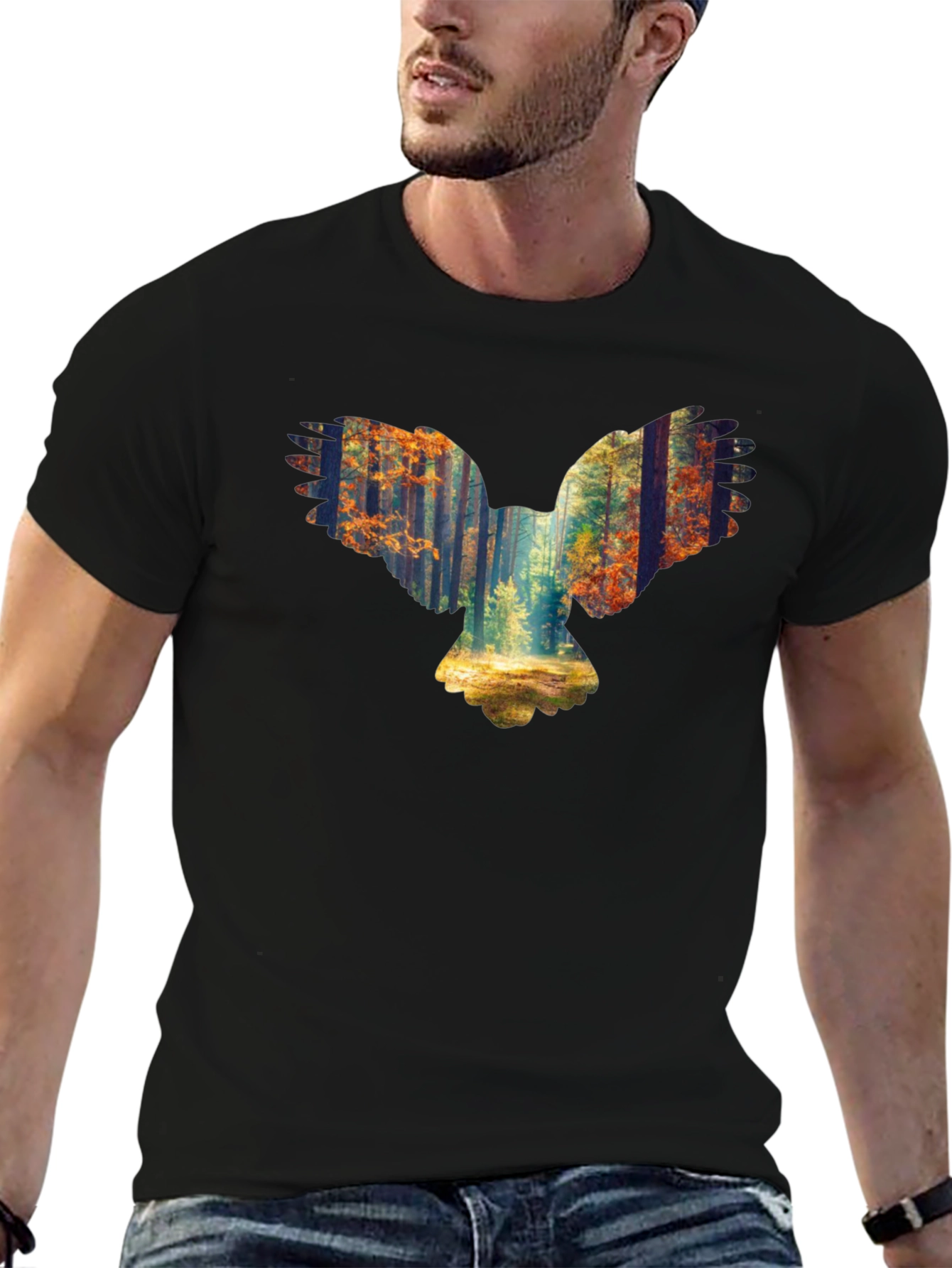 Forest Owl Graphic Tee - Nature Inspired Design