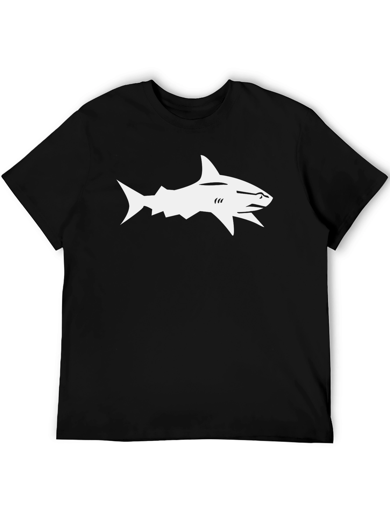 Shark Graphic Tee - Stylish Black Cotton T-Shirt