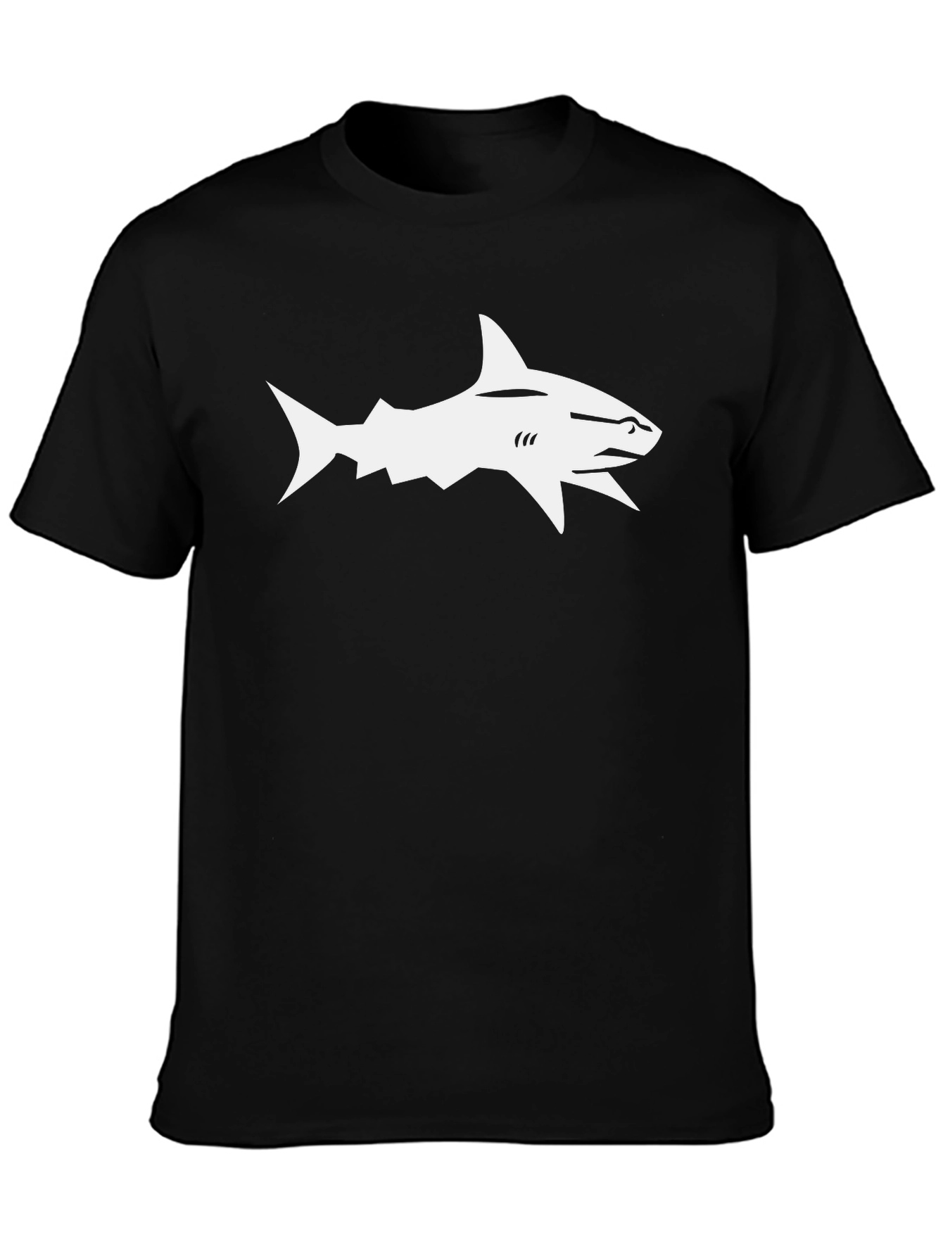 Shark Graphic Tee - Stylish Black Cotton T-Shirt