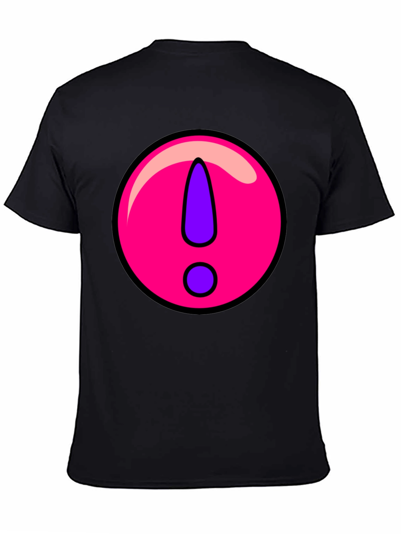 Statement T-Shirt: Pink Exclamation Graphic