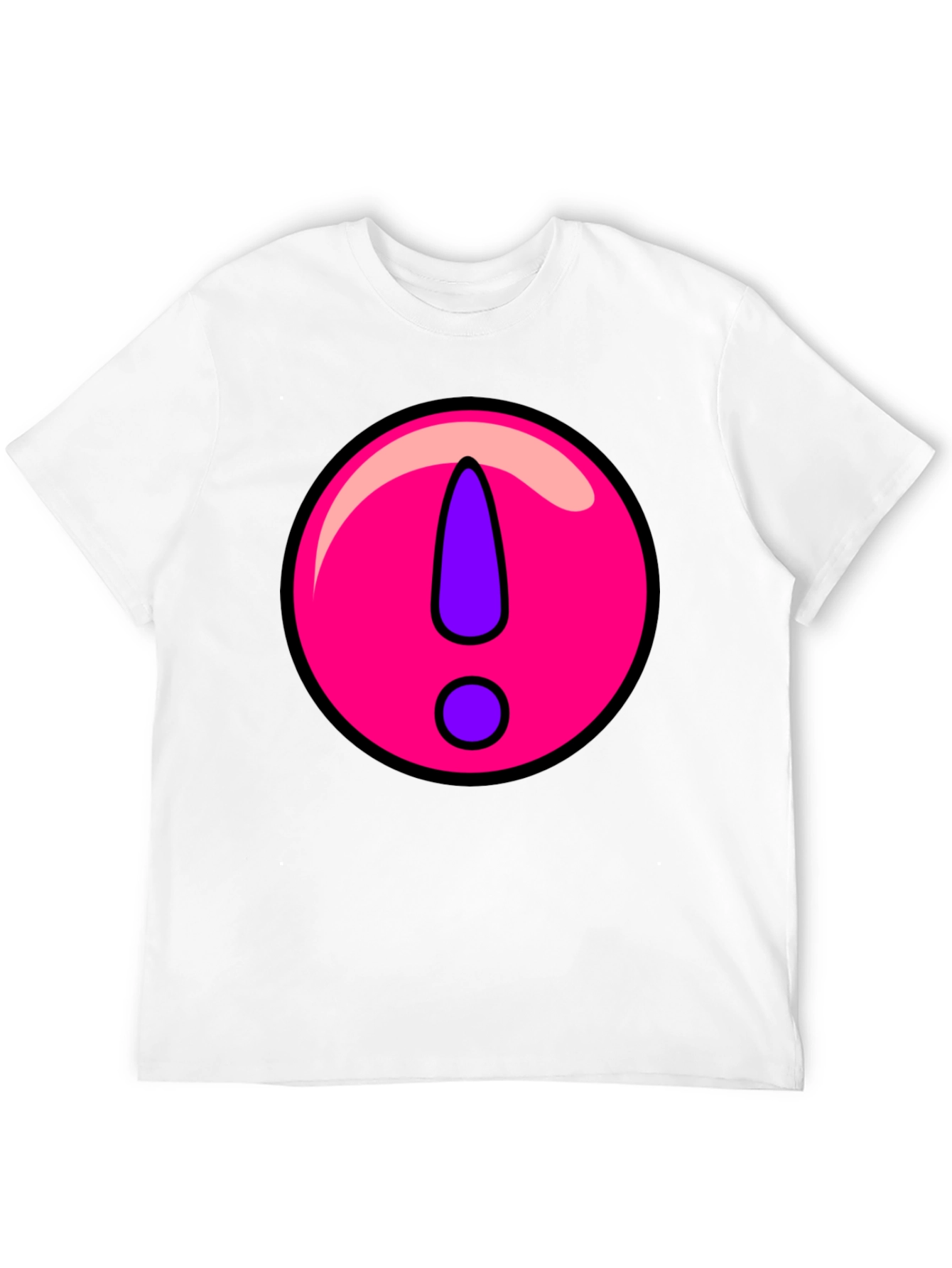 Statement T-Shirt: Pink Exclamation Graphic