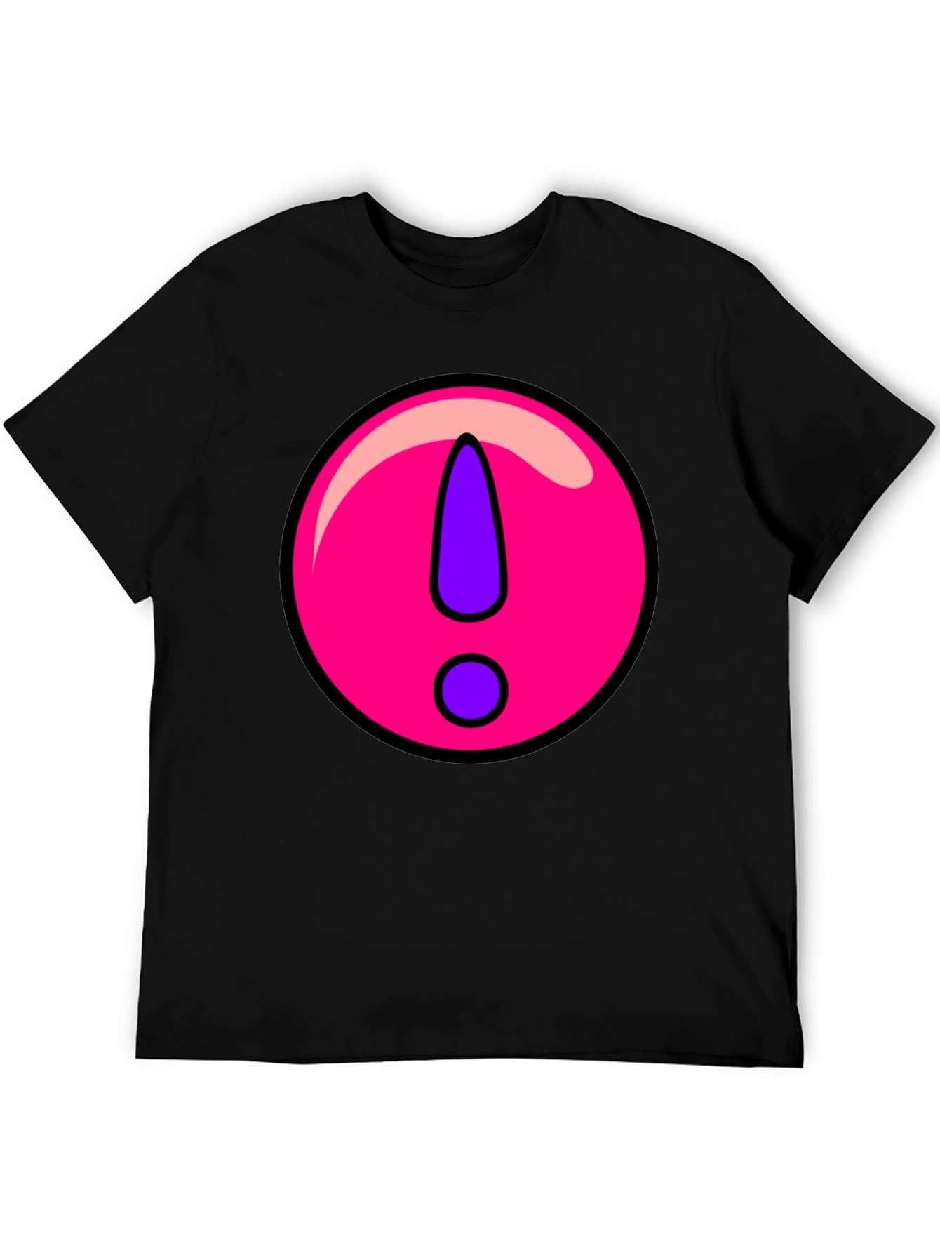 Statement T-Shirt: Pink Exclamation Graphic