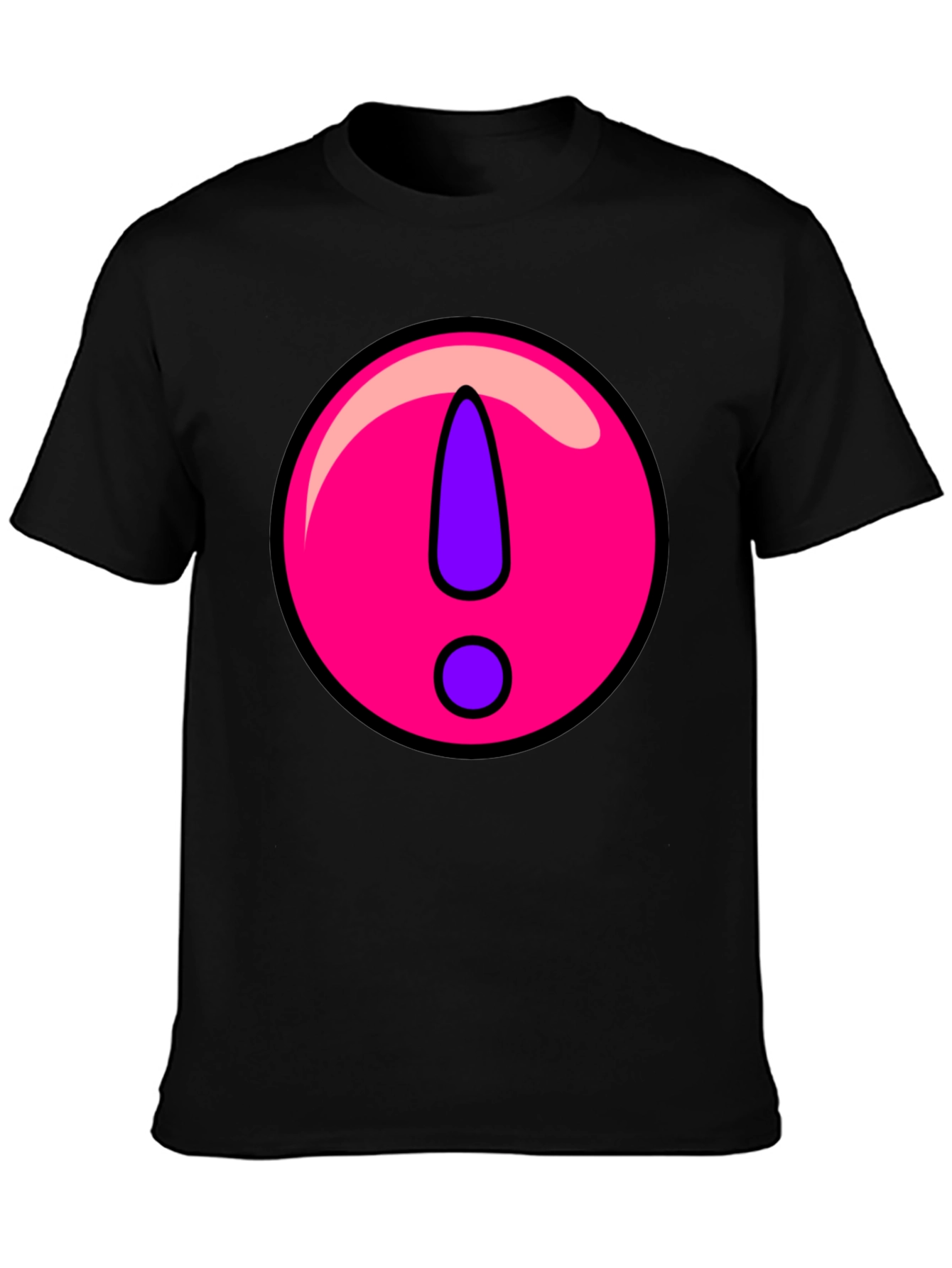 Statement T-Shirt: Pink Exclamation Graphic