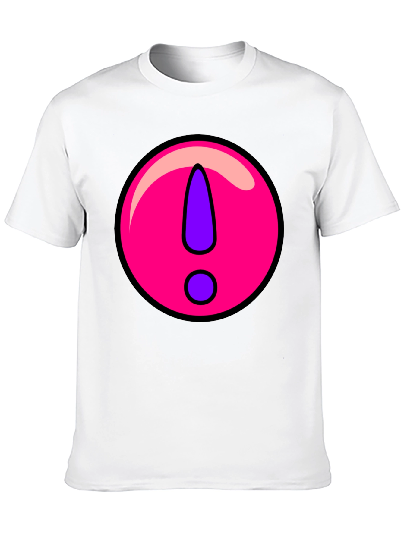 Statement T-Shirt: Pink Exclamation Graphic