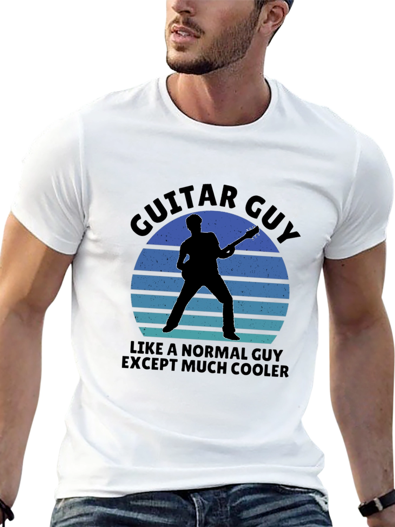 Guitar Guy Graphic T-Shirt - Cool Musician Tee
