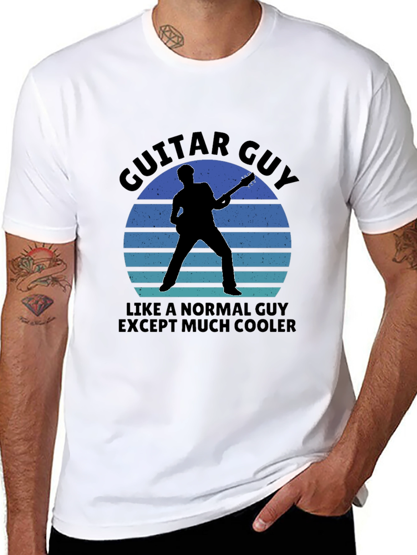 Guitar Guy Graphic T-Shirt - Cool Musician Tee