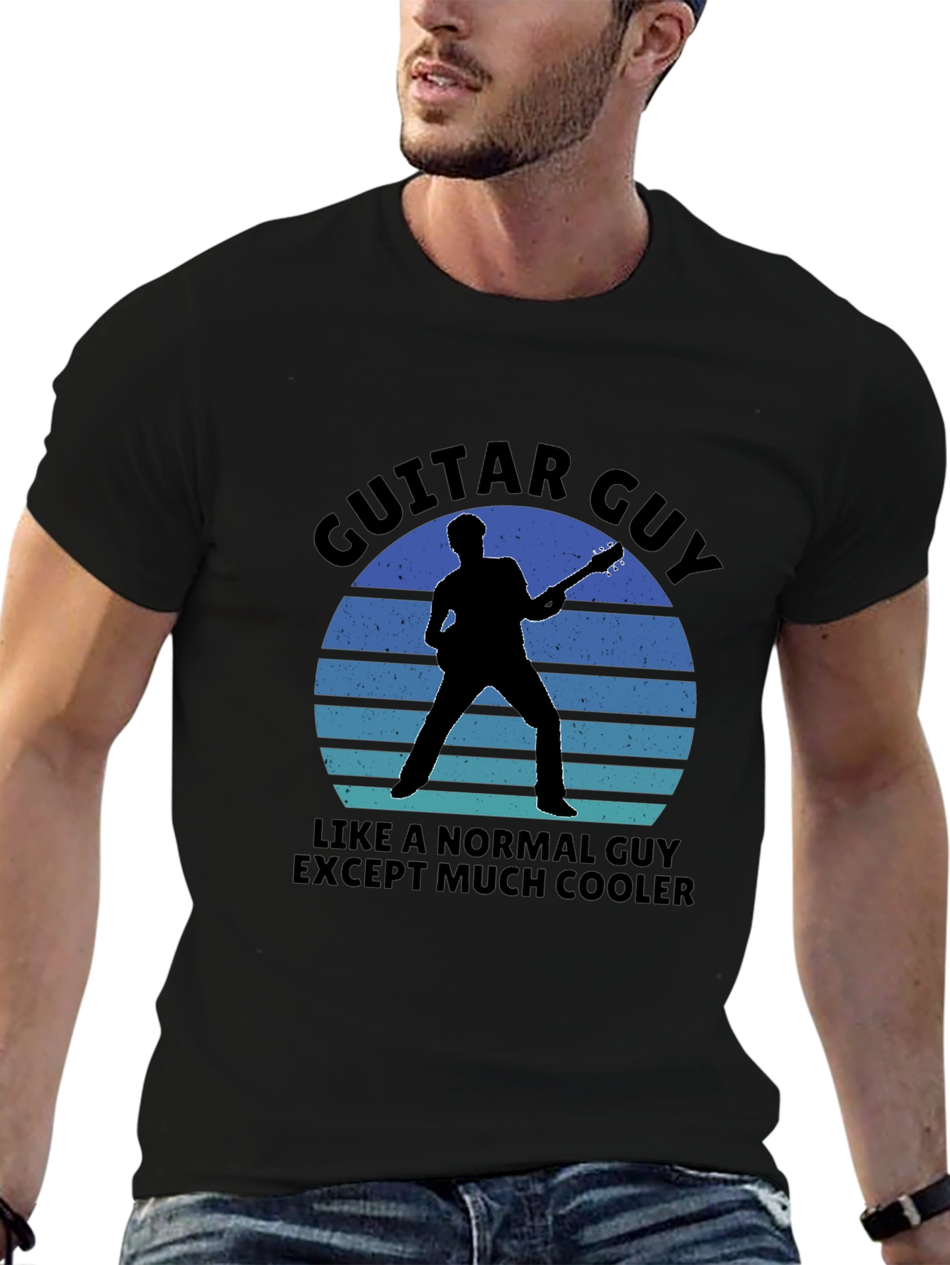 Guitar Guy Graphic T-Shirt - Cool Musician Tee