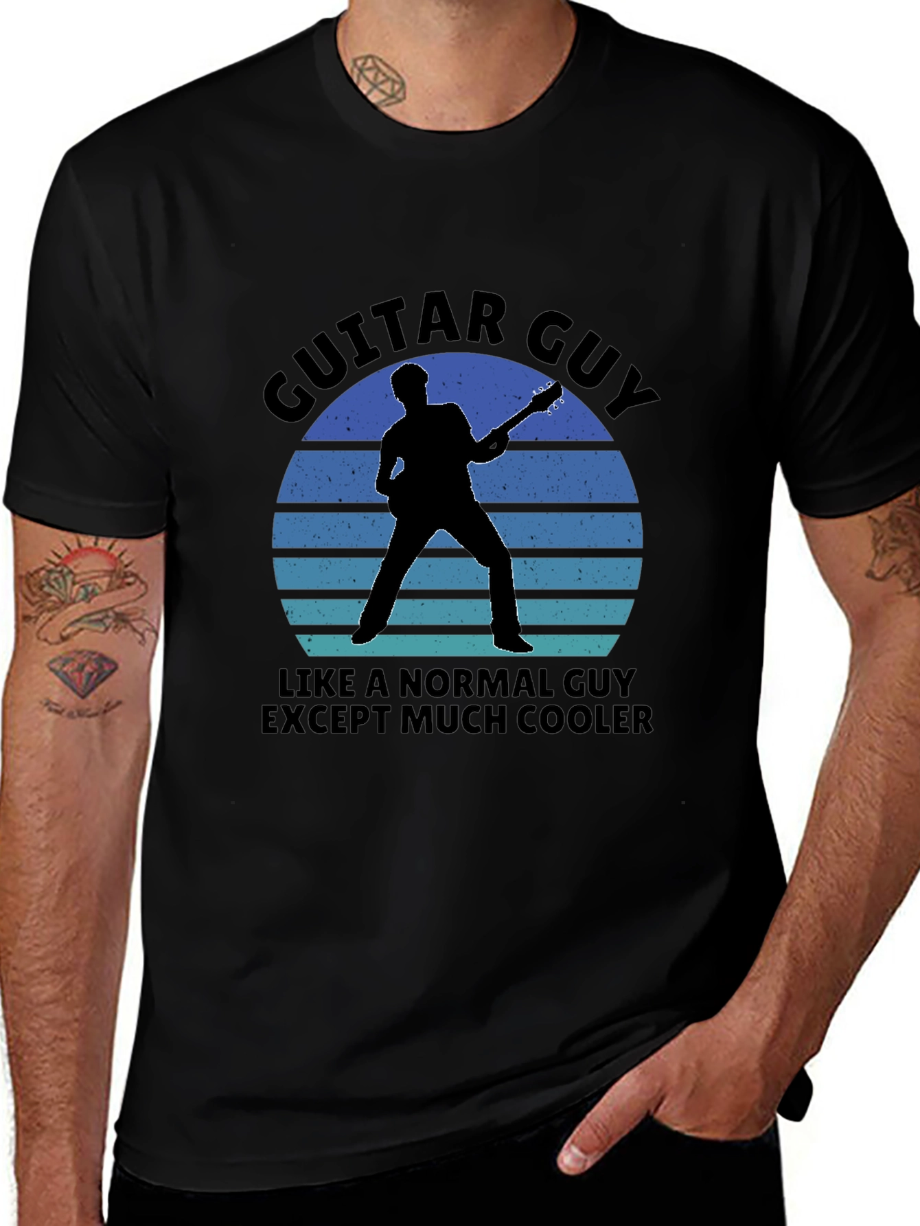 Guitar Guy Graphic T-Shirt - Cool Musician Tee