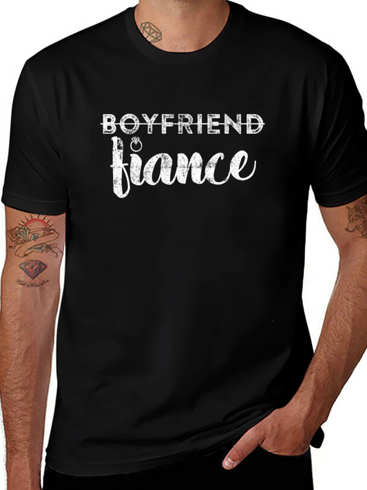 Boyfriend Fiance Black Graphic Tee